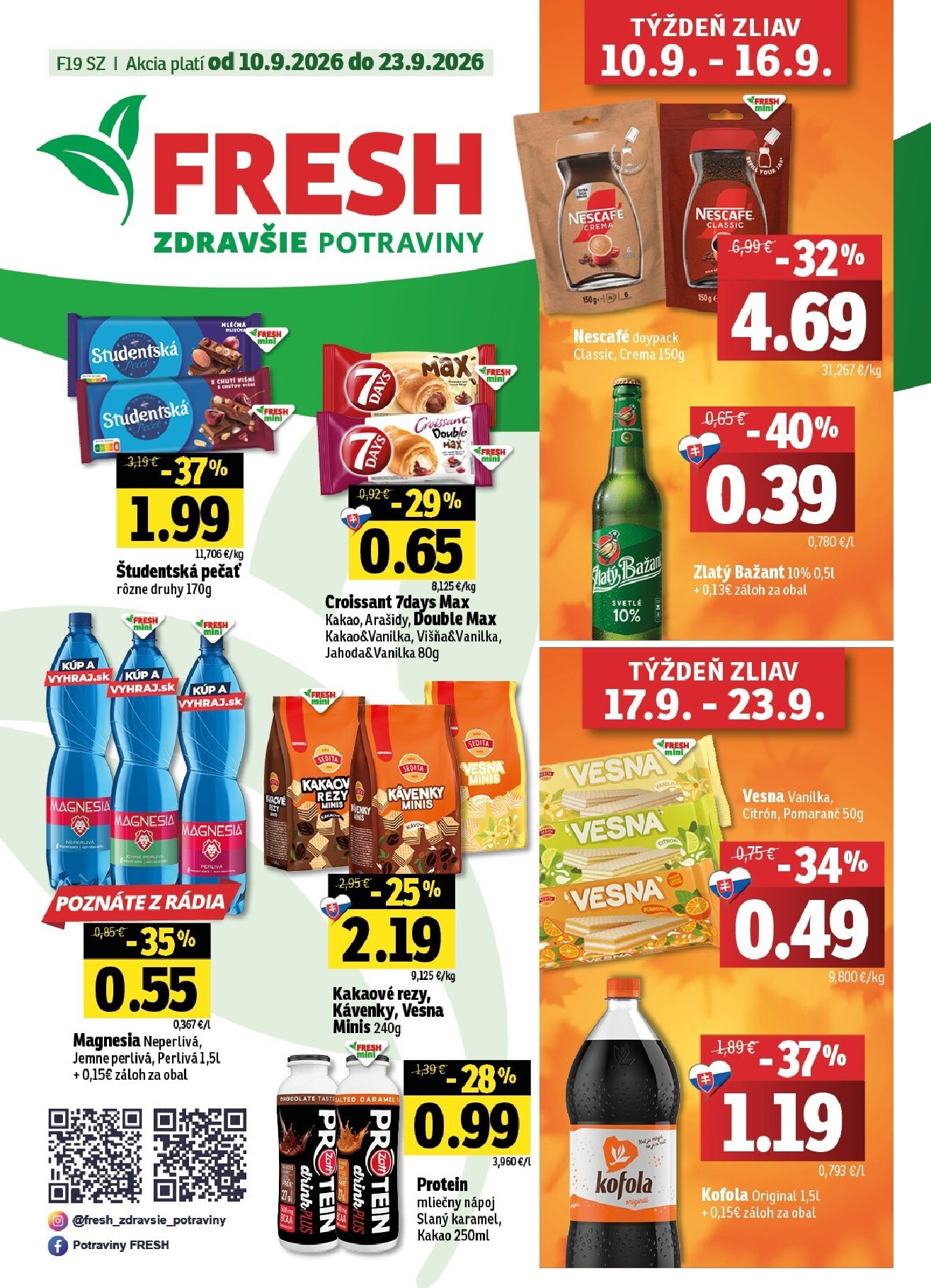 fresh - Nový Fresh leták od štvrtka, 10.09.2026 do stredy, 23.09.2026