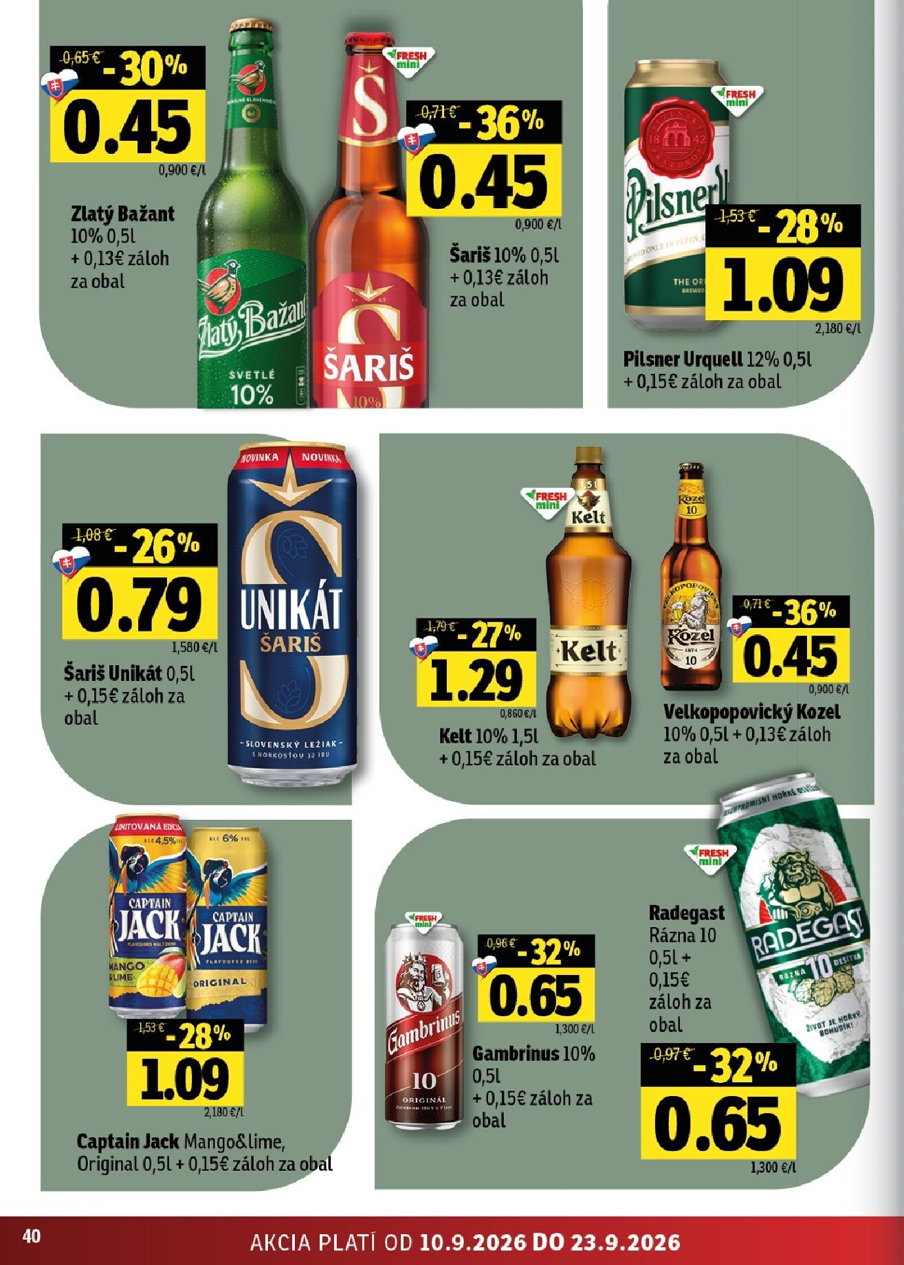 fresh - Nový Fresh - Východné Slovensko leták od štvrtka, 10.09.2026 do stredy, 23.09.2026 - page: 40