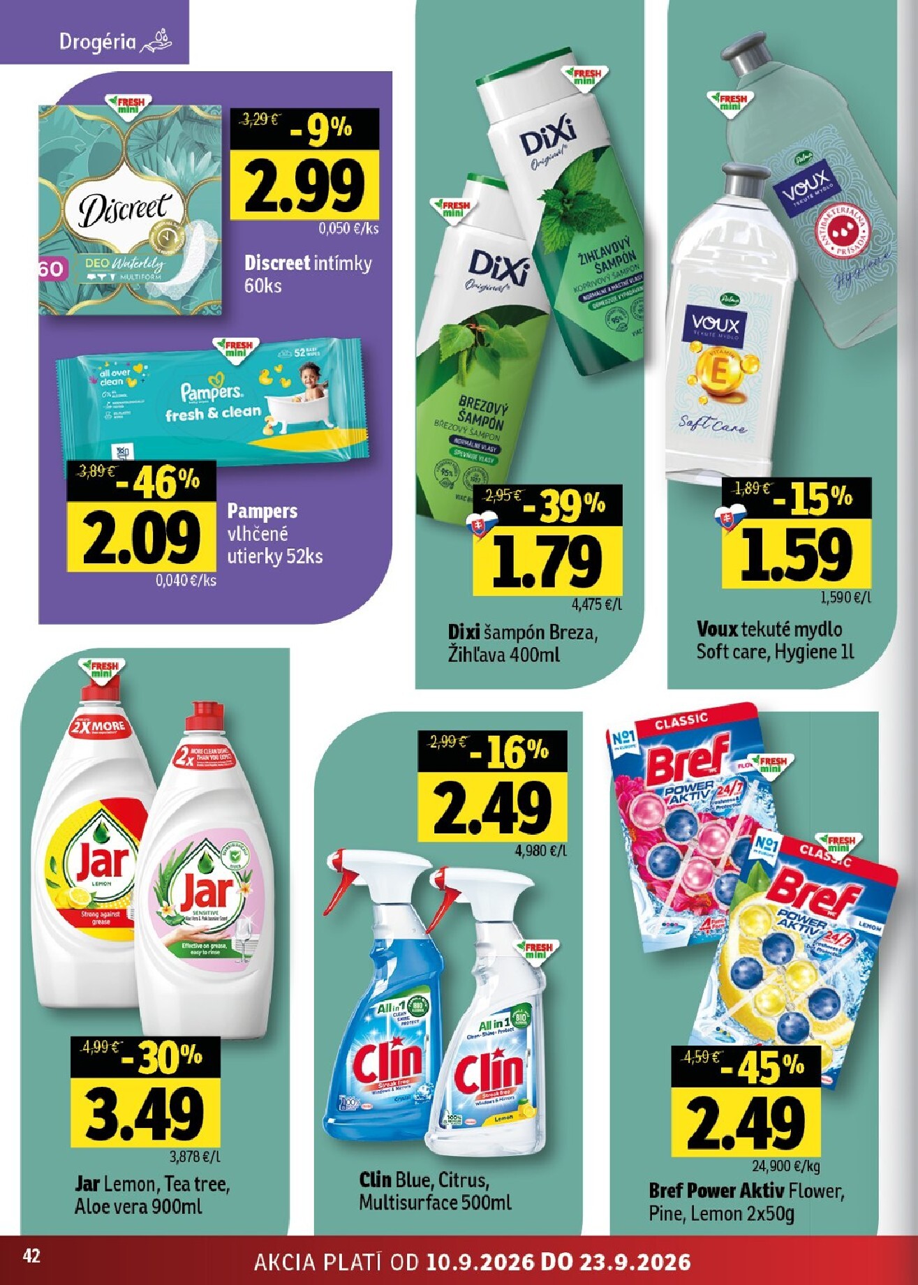 fresh - Nový Fresh - Východné Slovensko leták od štvrtka, 10.09.2026 do stredy, 23.09.2026 - page: 42