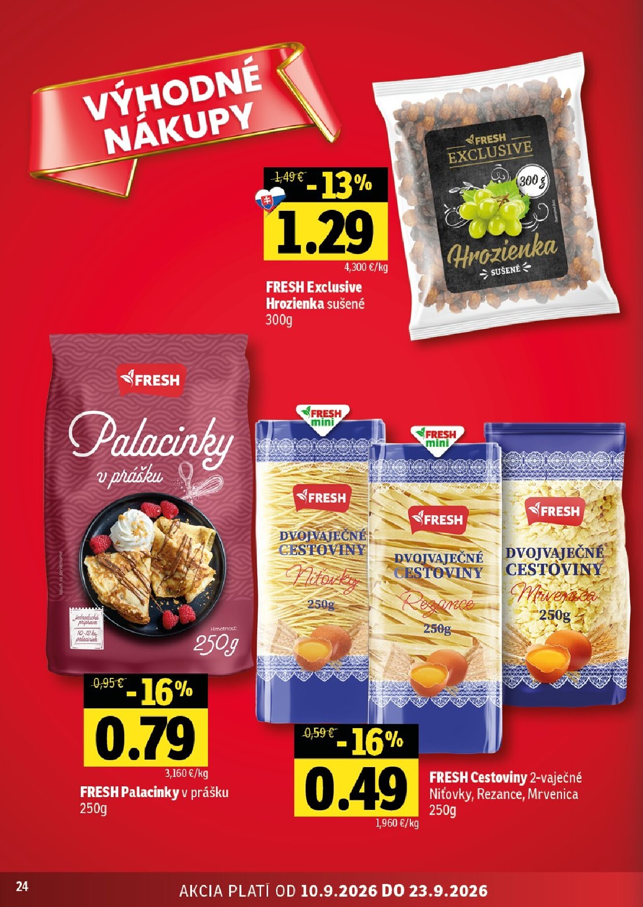 fresh - Nový Fresh - Východné Slovensko leták od štvrtka, 10.09.2026 do stredy, 23.09.2026 - page: 24