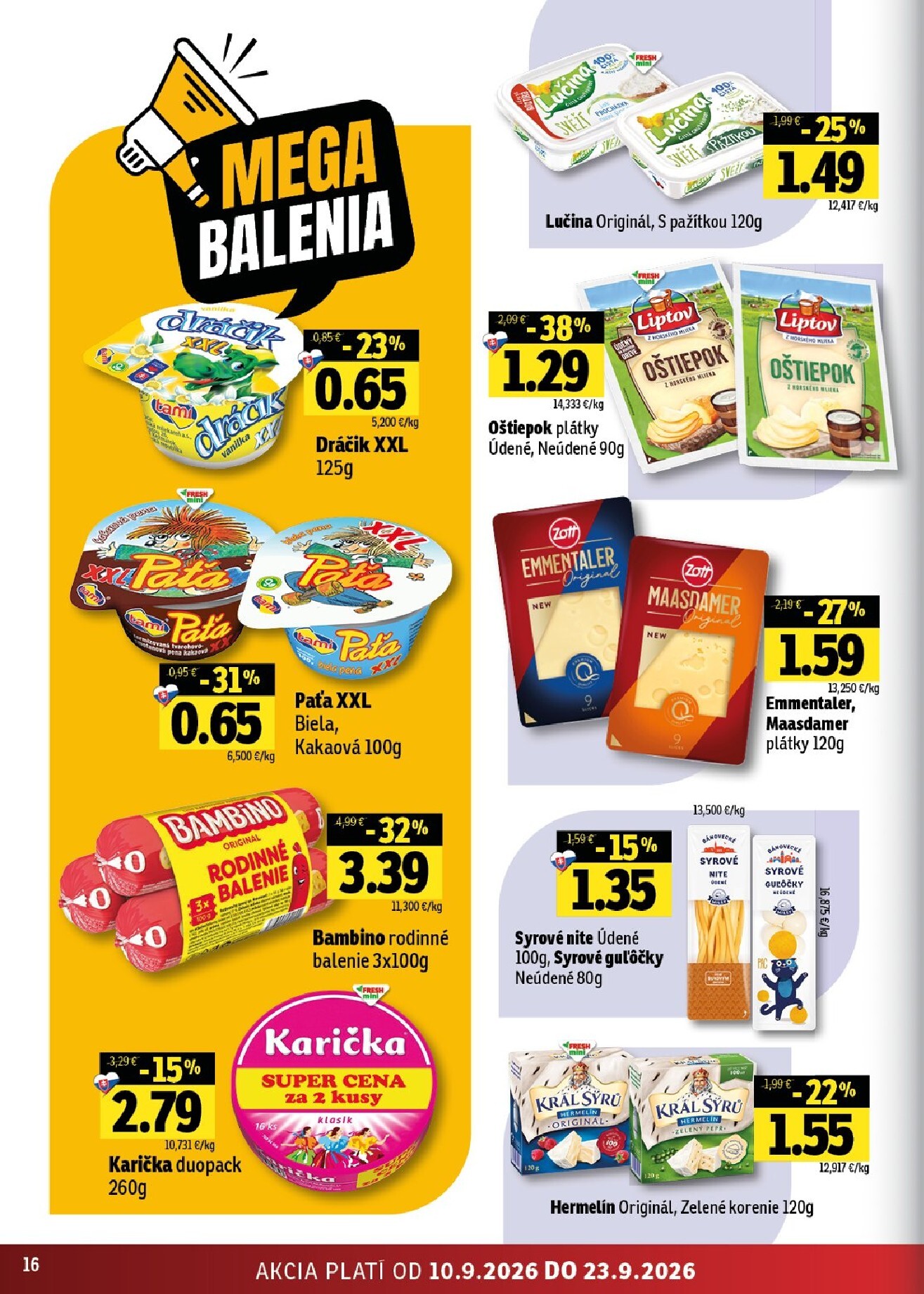 fresh - Nový Fresh - Východné Slovensko leták od štvrtka, 10.09.2026 do stredy, 23.09.2026 - page: 16