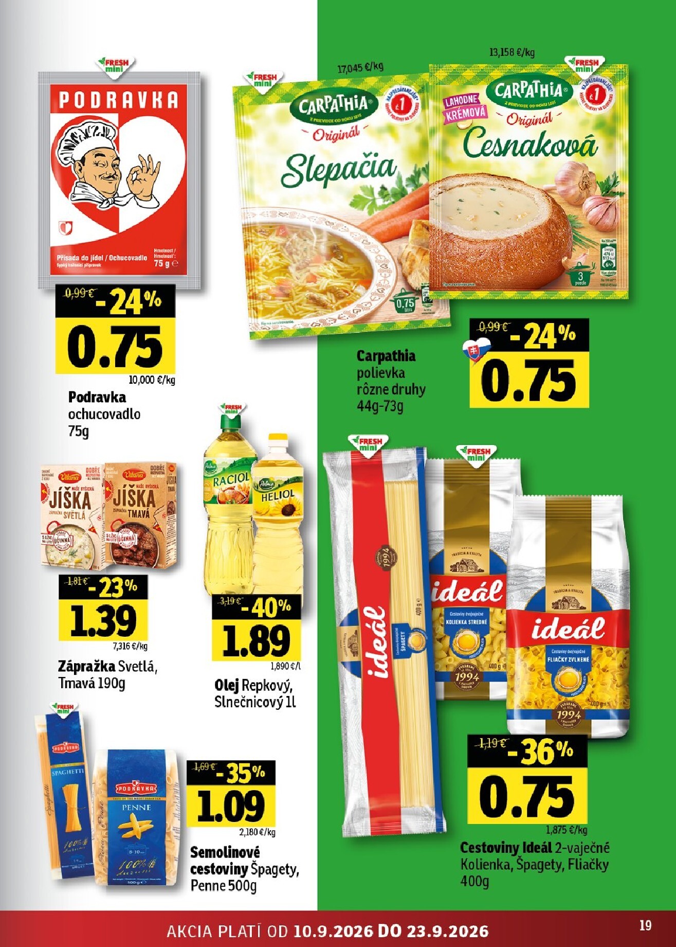 fresh - Nový Fresh - Východné Slovensko leták od štvrtka, 10.09.2026 do stredy, 23.09.2026 - page: 19