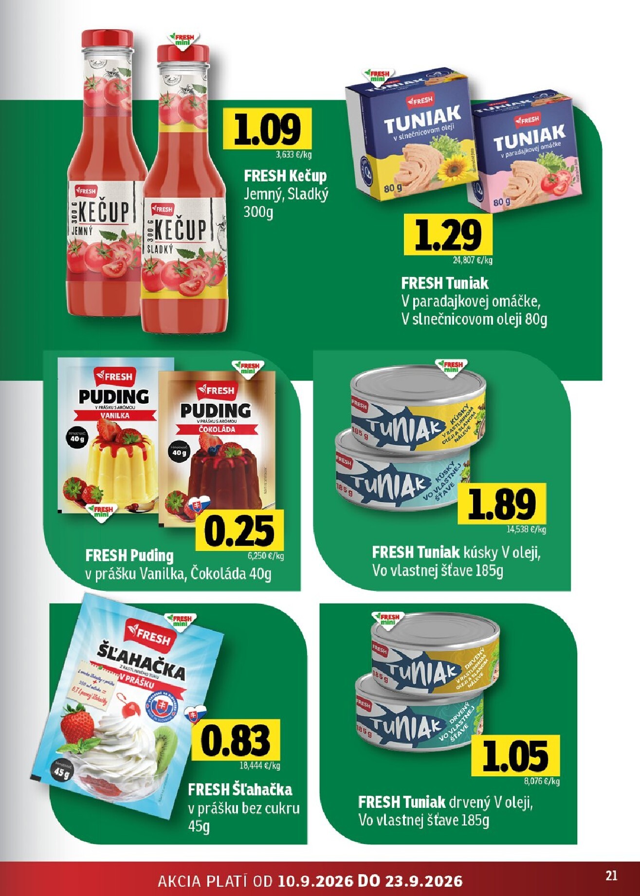 fresh - Nový Fresh - Východné Slovensko leták od štvrtka, 10.09.2026 do stredy, 23.09.2026 - page: 21