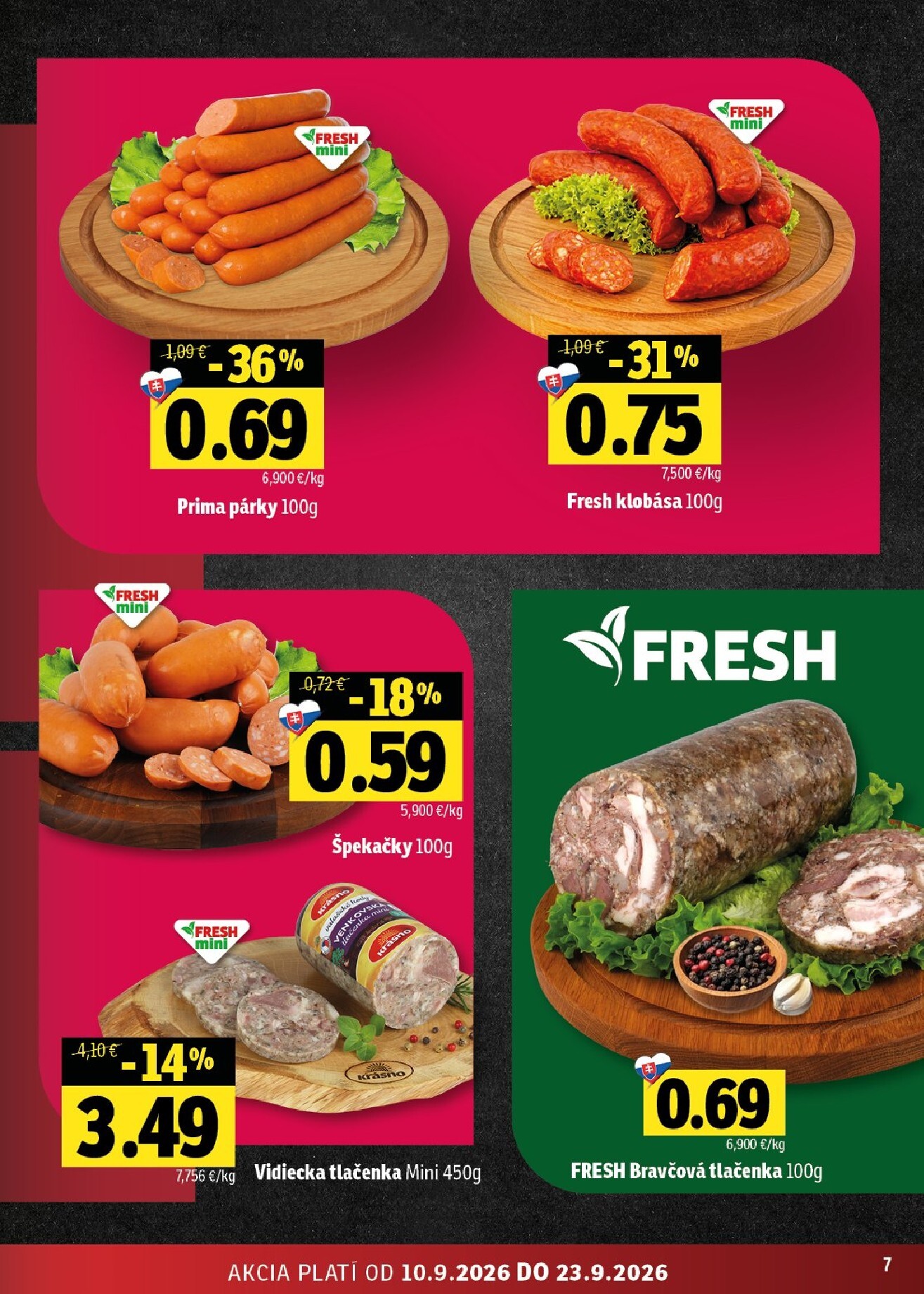fresh - Nový Fresh - Východné Slovensko leták od štvrtka, 10.09.2026 do stredy, 23.09.2026 - page: 7