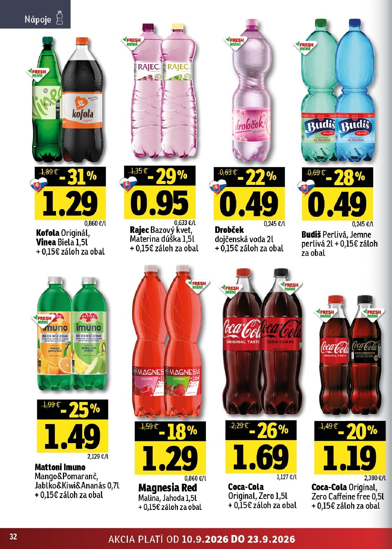 fresh - Aktuálny Fresh - Stredné a západné Slovensko leták od štvrtka, 10.09.2026 do stredy, 23.09.2026 - page: 32