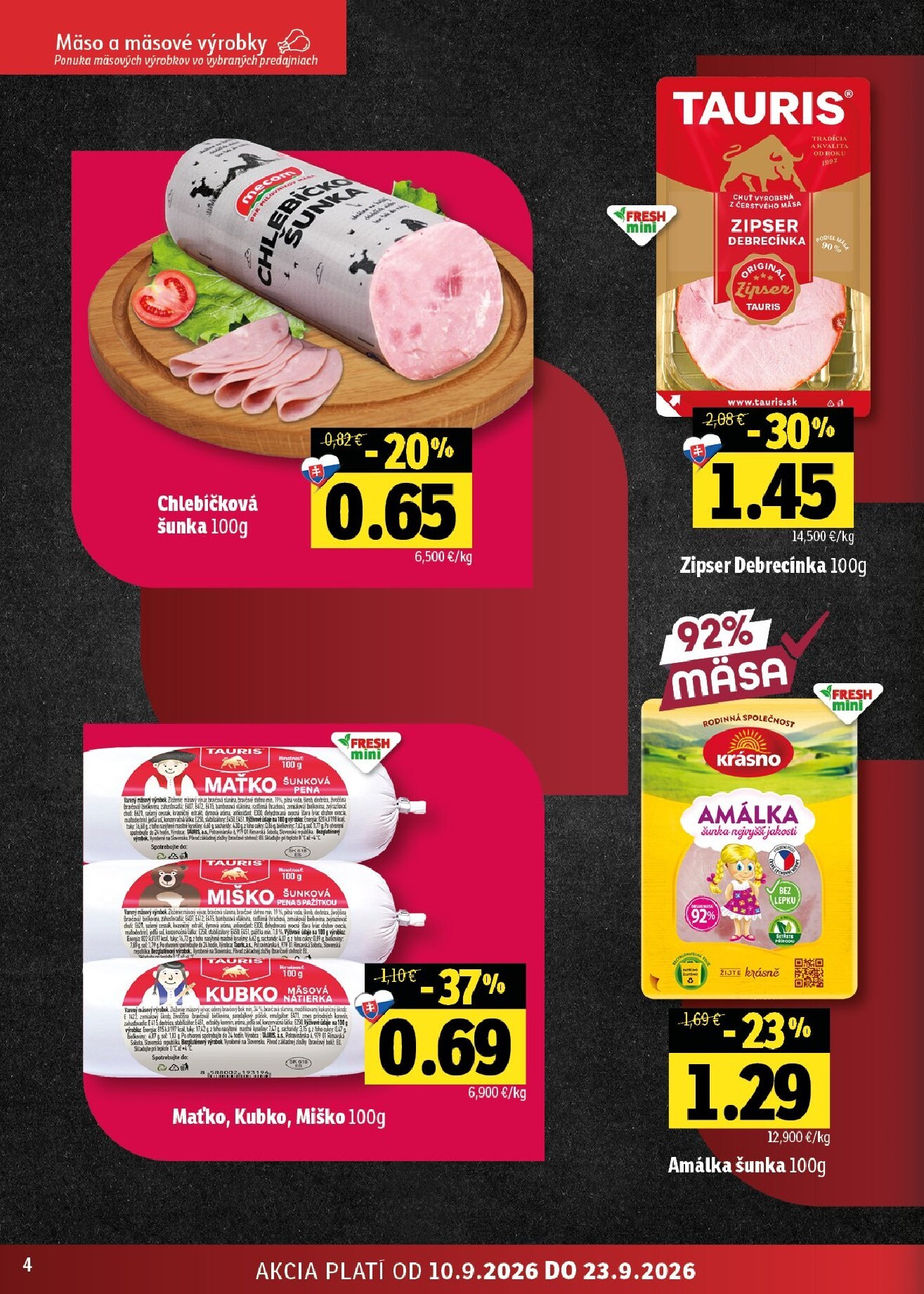 fresh - Aktuálny Fresh - Stredné a západné Slovensko leták od štvrtka, 10.09.2026 do stredy, 23.09.2026 - page: 4