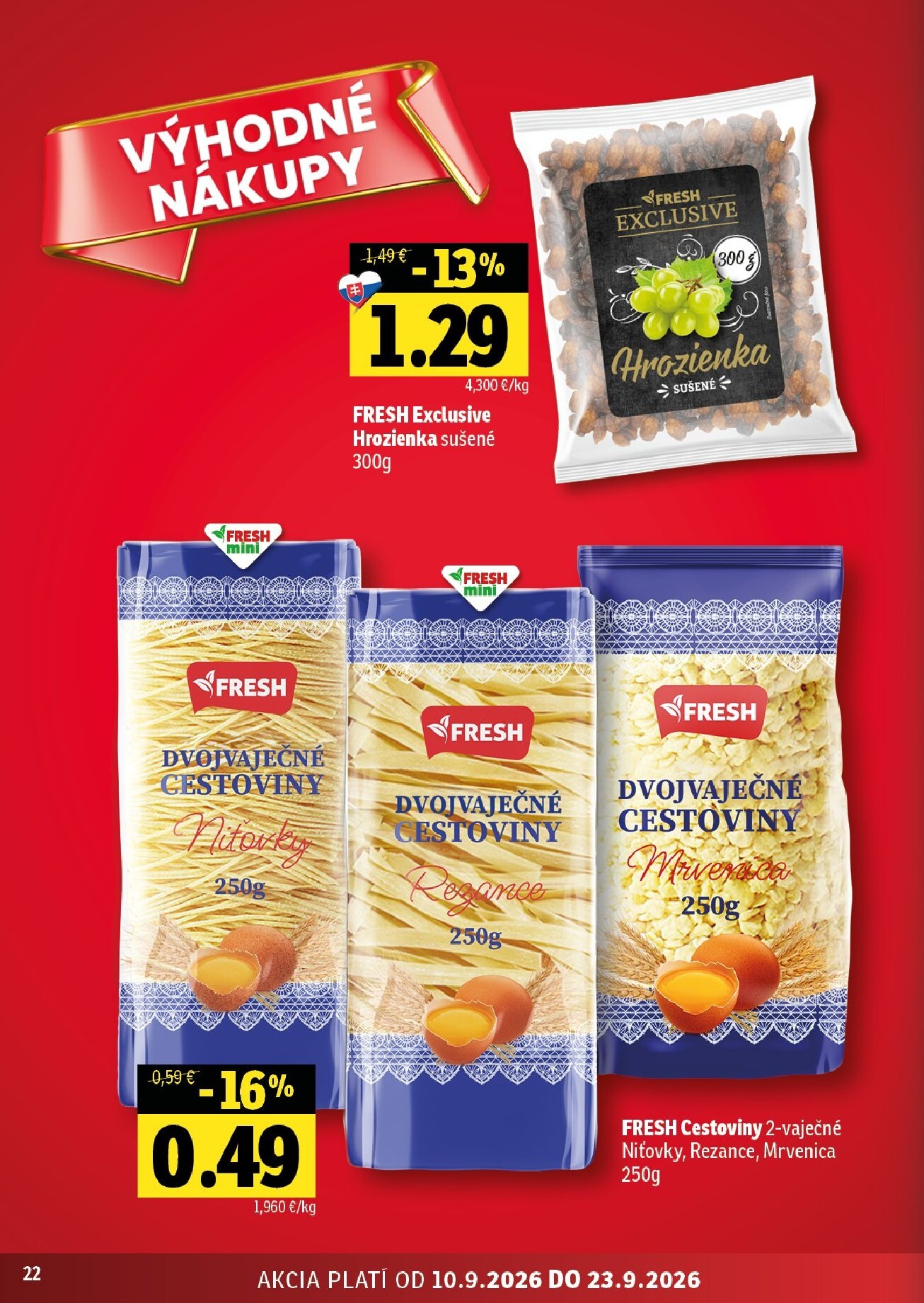 fresh - Aktuálny Fresh - Stredné a západné Slovensko leták od štvrtka, 10.09.2026 do stredy, 23.09.2026 - page: 22