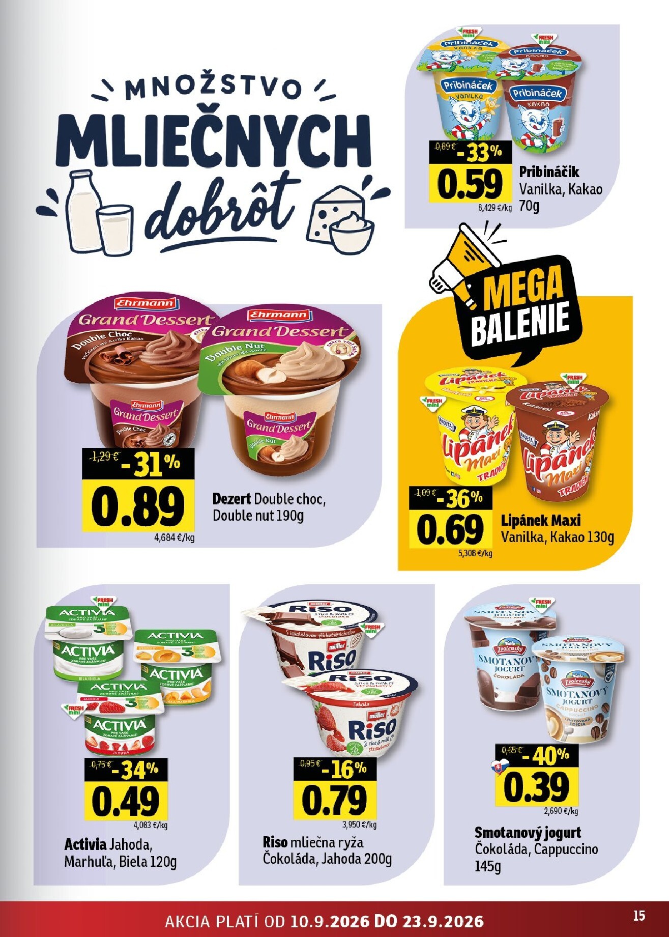 fresh - Aktuálny Fresh - Stredné a západné Slovensko leták od štvrtka, 10.09.2026 do stredy, 23.09.2026 - page: 15