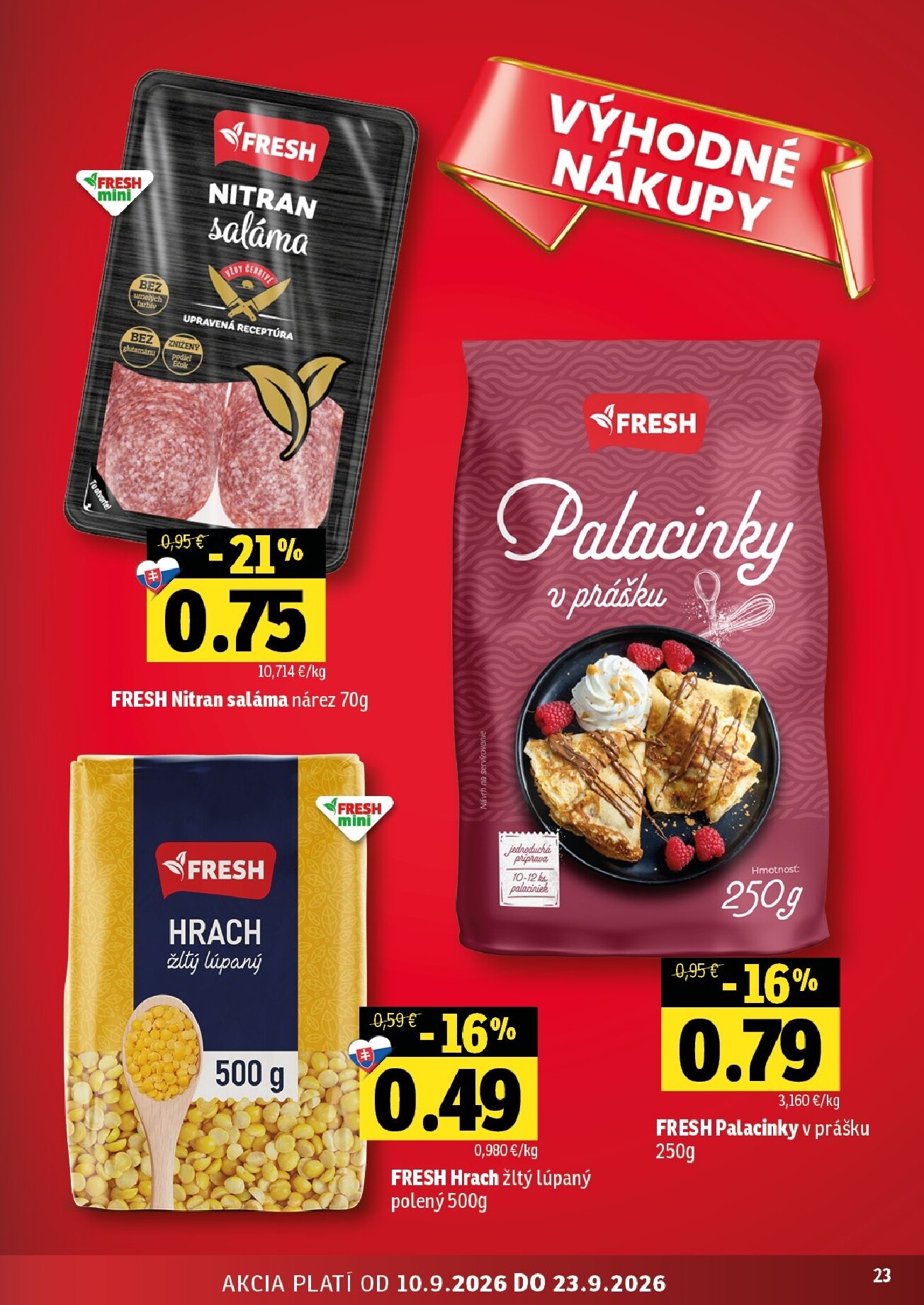 fresh - Aktuálny Fresh - Stredné a západné Slovensko leták od štvrtka, 10.09.2026 do stredy, 23.09.2026 - page: 23