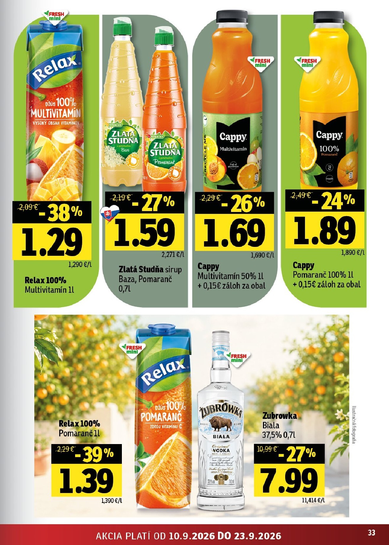 fresh - Aktuálny Fresh - Stredné a západné Slovensko leták od štvrtka, 10.09.2026 do stredy, 23.09.2026 - page: 33
