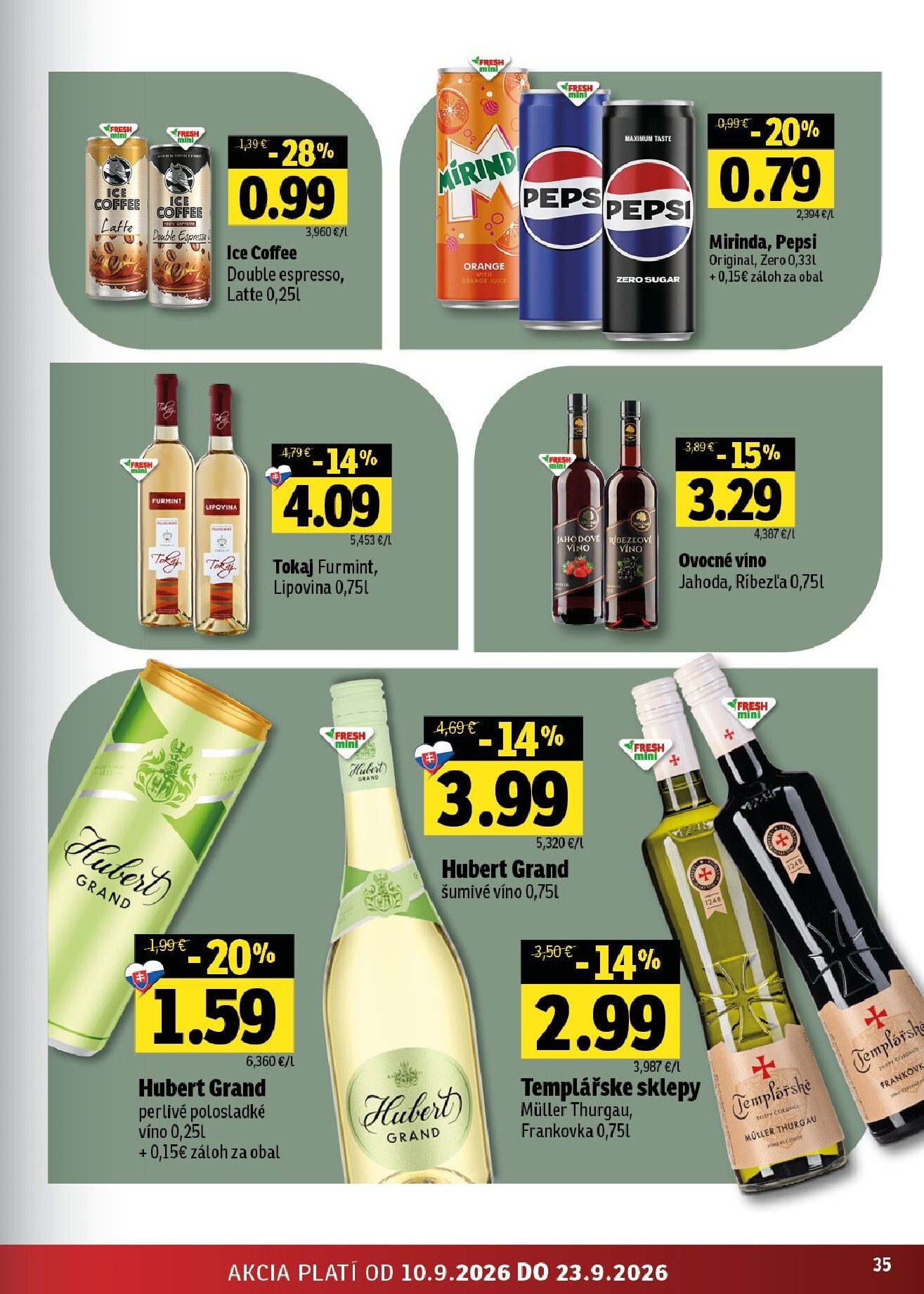 fresh - Aktuálny Fresh - Stredné a západné Slovensko leták od štvrtka, 10.09.2026 do stredy, 23.09.2026 - page: 35