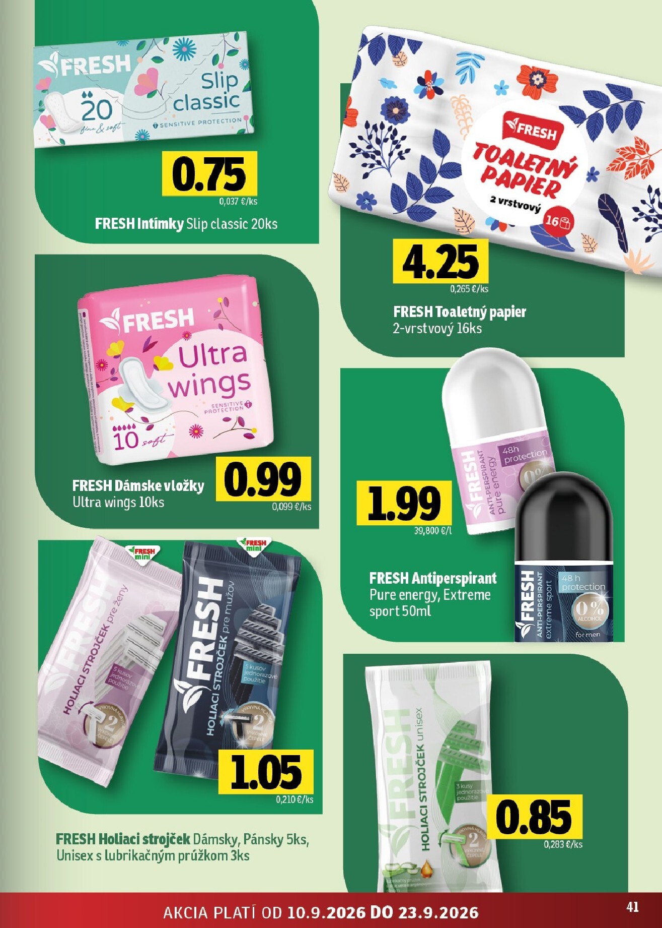 fresh - Aktuálny Fresh - Stredné a západné Slovensko leták od štvrtka, 10.09.2026 do stredy, 23.09.2026 - page: 41
