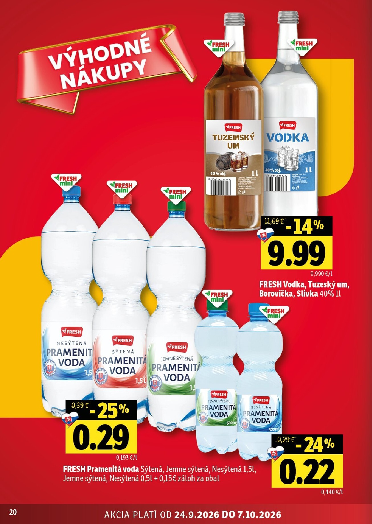 fresh - Nový Fresh - Stredné a západné Slovensko leták od štvrtka, 24.09.2026 do stredy, 07.10.2026 - page: 20
