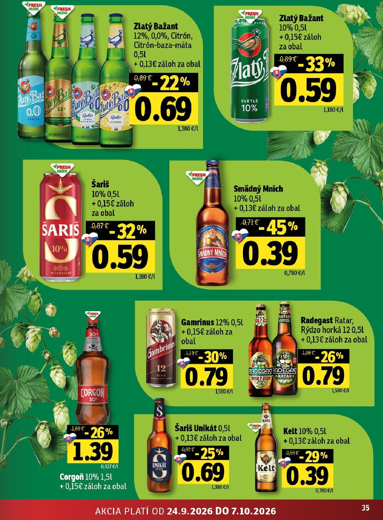 fresh - Nový Fresh - Stredné a západné Slovensko leták od štvrtka, 24.09.2026 do stredy, 07.10.2026 - page: 35