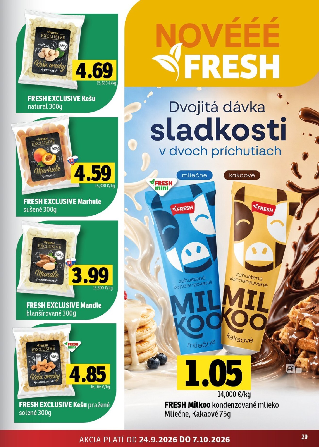 fresh - Nový Fresh - Stredné a západné Slovensko leták od štvrtka, 24.09.2026 do stredy, 07.10.2026 - page: 29