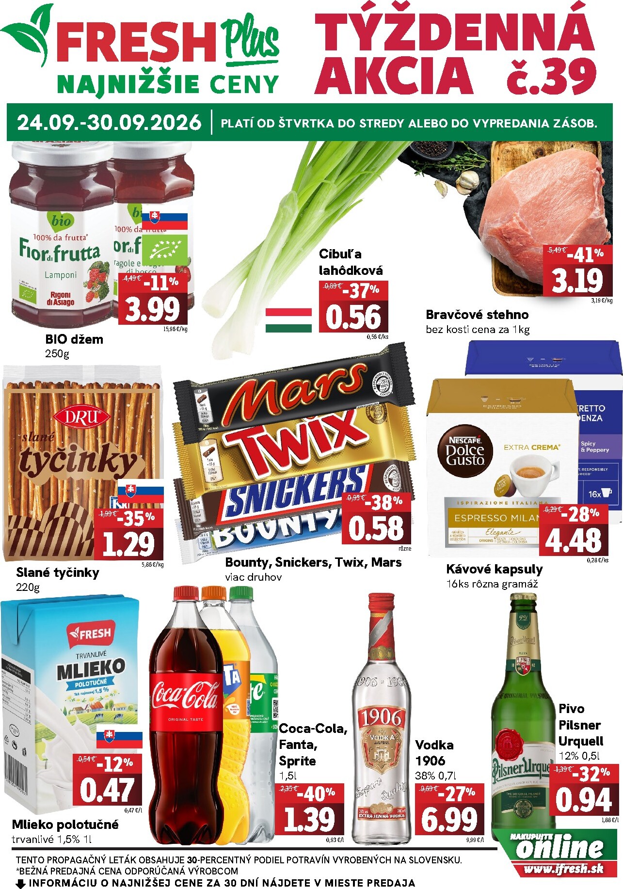 fresh - Nový Fresh Plus leták od štvrtka, 24.09.2026 do stredy, 30.09.2026 - page: 1