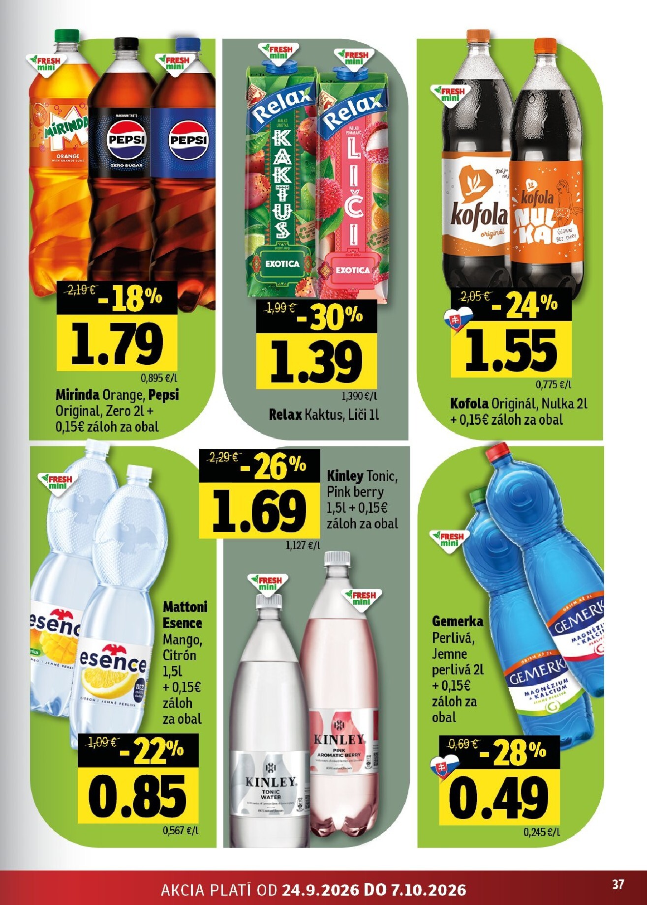 fresh - Nový Fresh - Východné Slovensko leták od štvrtka, 24.09.2026 do stredy, 07.10.2026 - page: 37