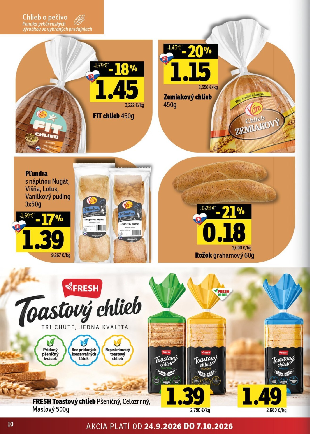 fresh - Nový Fresh - Východné Slovensko leták od štvrtka, 24.09.2026 do stredy, 07.10.2026 - page: 10