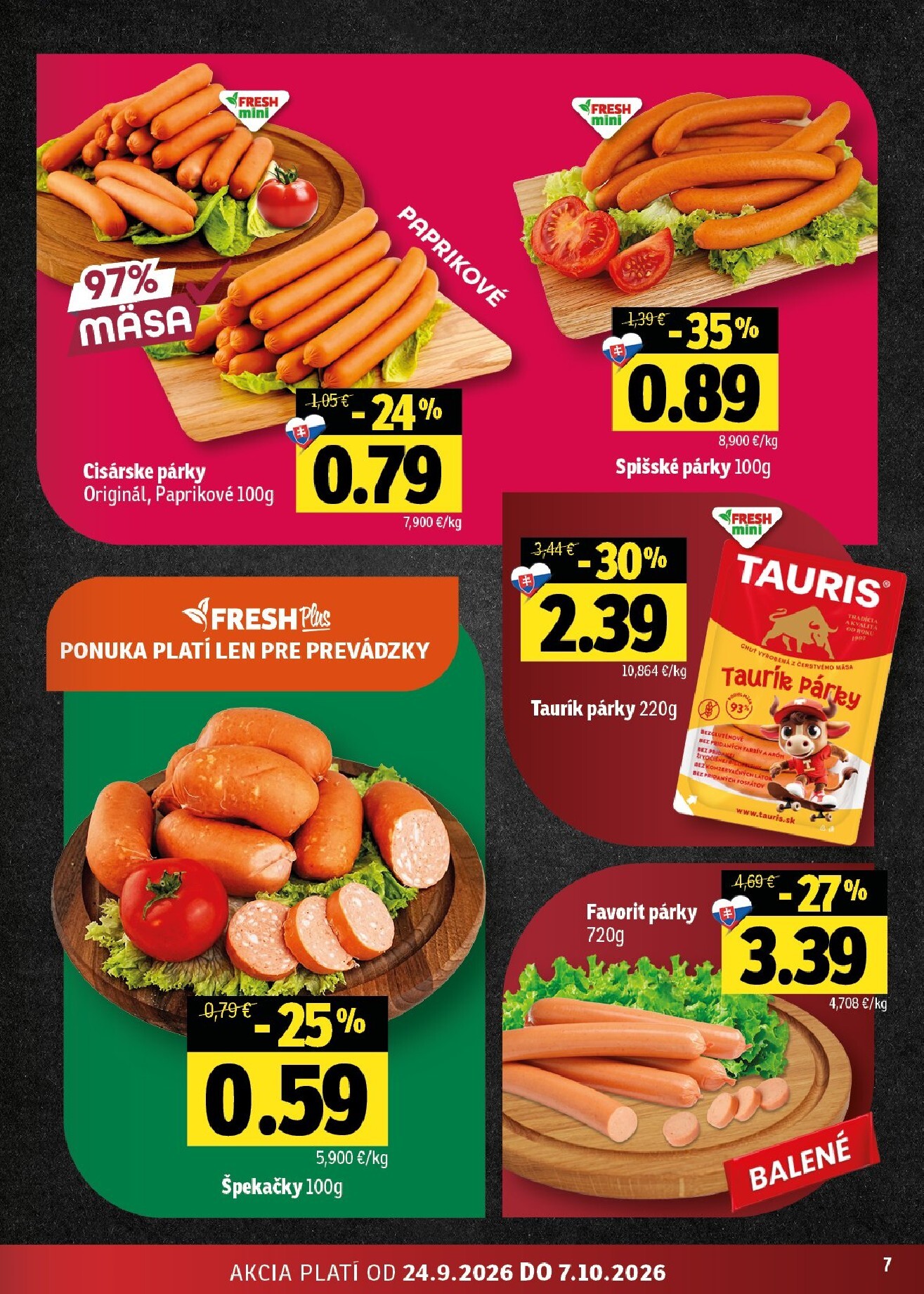 fresh - Nový Fresh - Východné Slovensko leták od štvrtka, 24.09.2026 do stredy, 07.10.2026 - page: 7