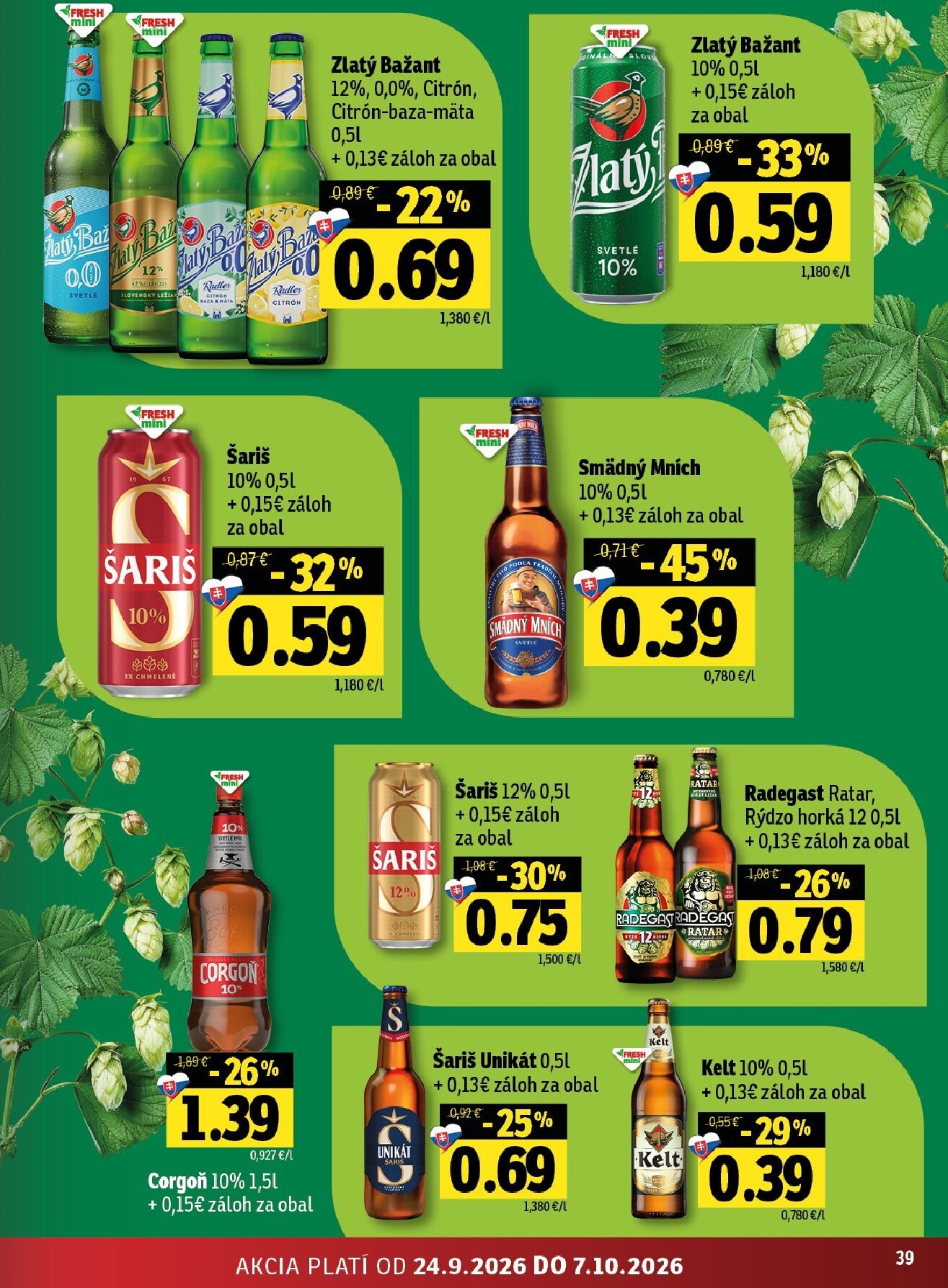 fresh - Nový Fresh - Východné Slovensko leták od štvrtka, 24.09.2026 do stredy, 07.10.2026 - page: 39