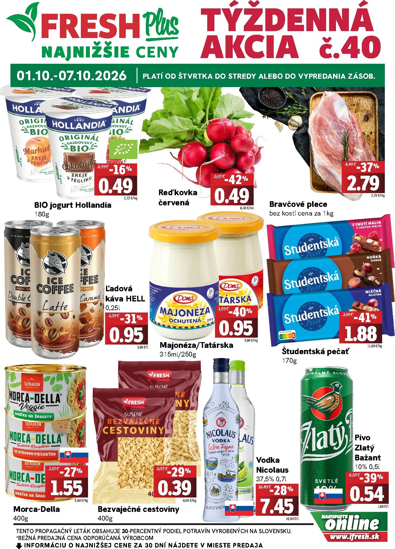 fresh - Nový Fresh Plus leták od štvrtka, 01.10.2026 do stredy, 07.10.2026 - page: 1