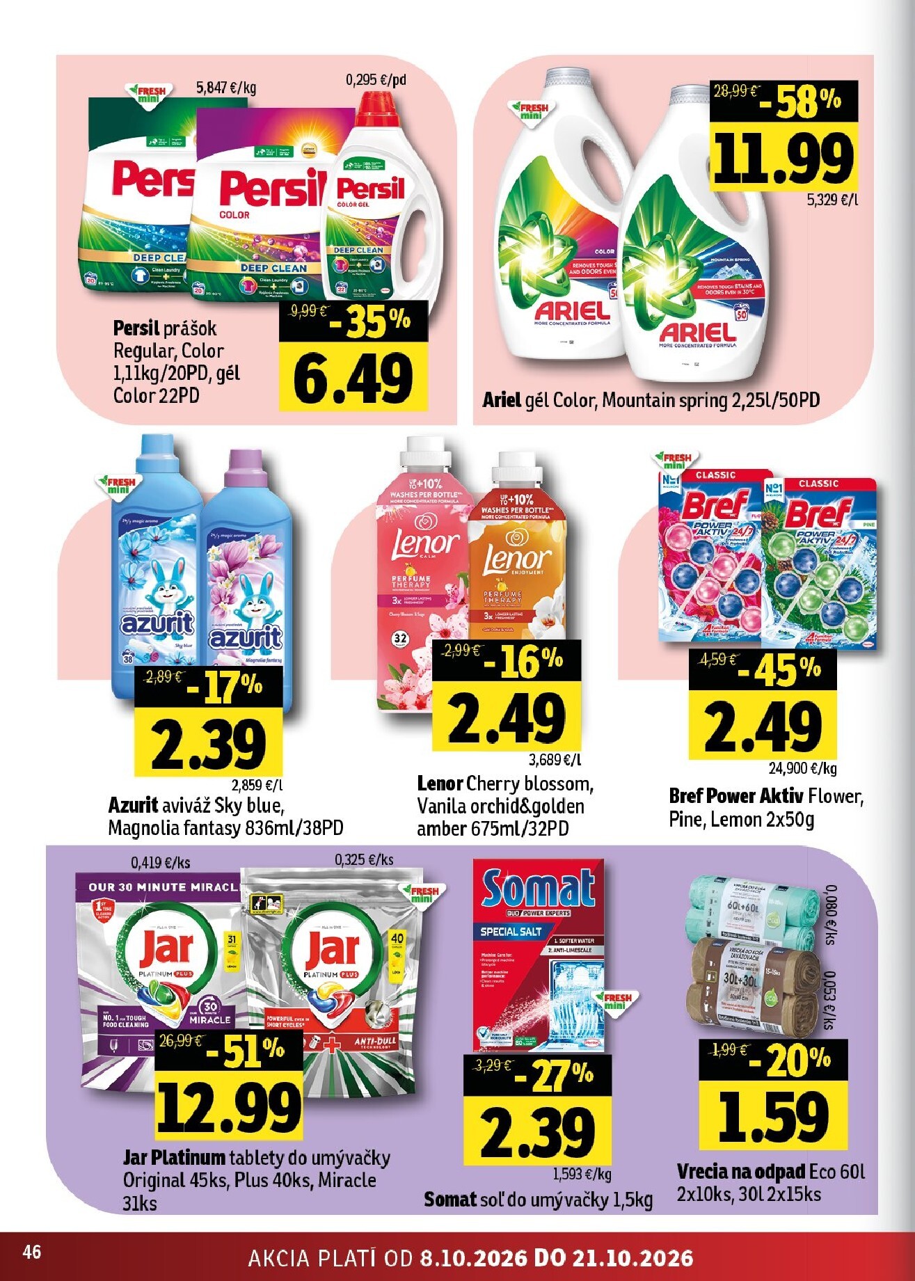 fresh - Nový Fresh - Východné Slovensko leták od štvrtka, 08.10.2026 do stredy, 21.10.2026 - page: 46