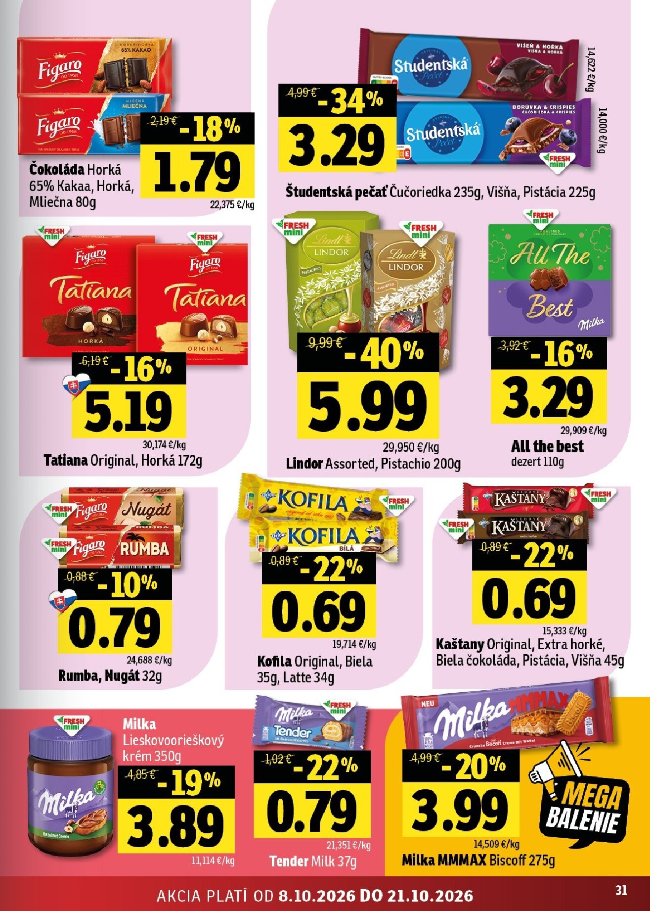 fresh - Nový Fresh - Východné Slovensko leták od štvrtka, 08.10.2026 do stredy, 21.10.2026 - page: 31