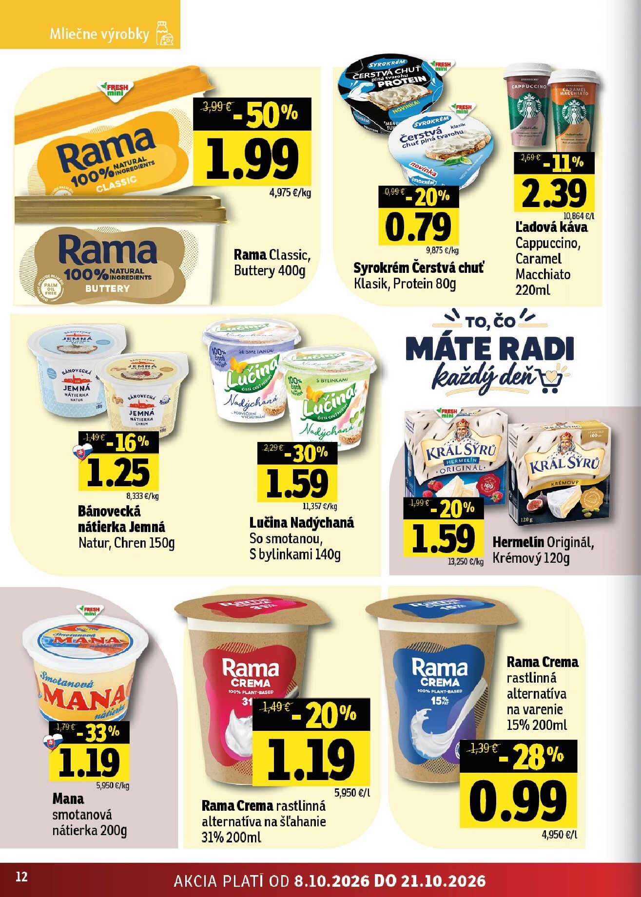 fresh - Nový Fresh - Stredné a západné Slovensko leták od štvrtka, 08.10.2026 do stredy, 21.10.2026 - page: 12