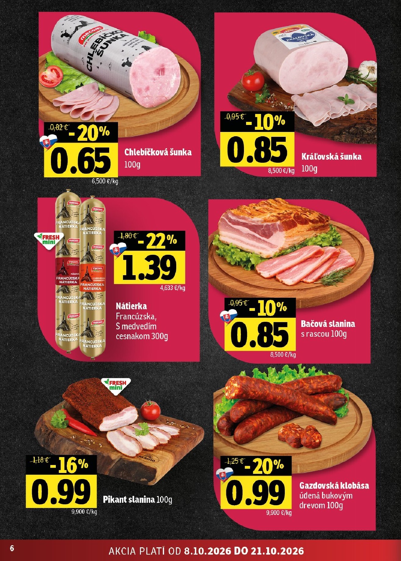 fresh - Nový Fresh - Stredné a západné Slovensko leták od štvrtka, 08.10.2026 do stredy, 21.10.2026 - page: 6