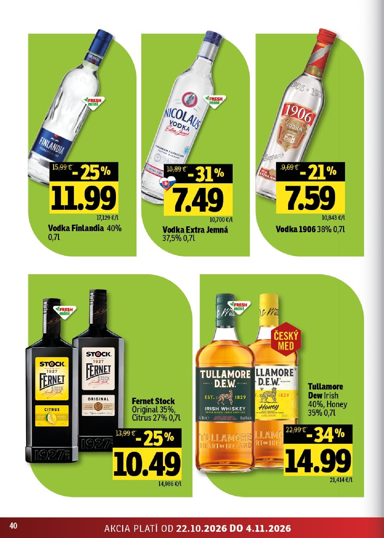 fresh - Nový Fresh Východné Slovensko leták od štvrtka, 22.10.2026 do stredy, 04.11.2026 - page: 40