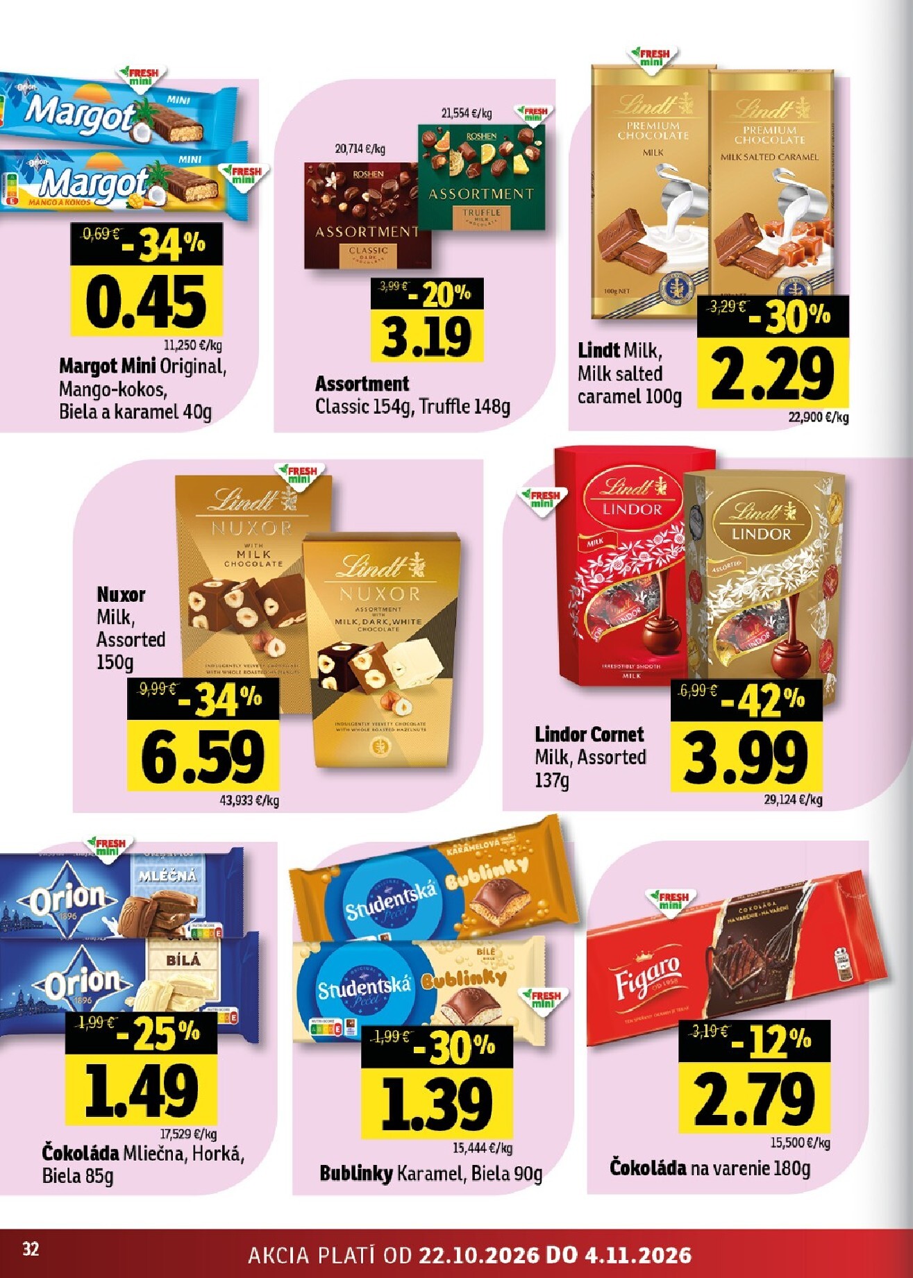 fresh - Nový Fresh Východné Slovensko leták od štvrtka, 22.10.2026 do stredy, 04.11.2026 - page: 32