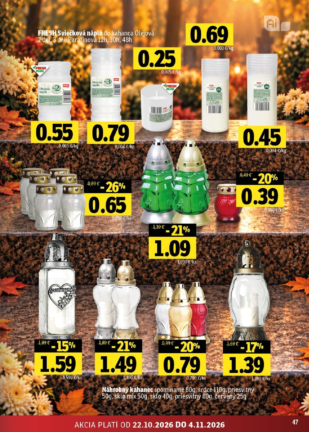 fresh - Nový Fresh Východné Slovensko leták od štvrtka, 22.10.2026 do stredy, 04.11.2026 - page: 47