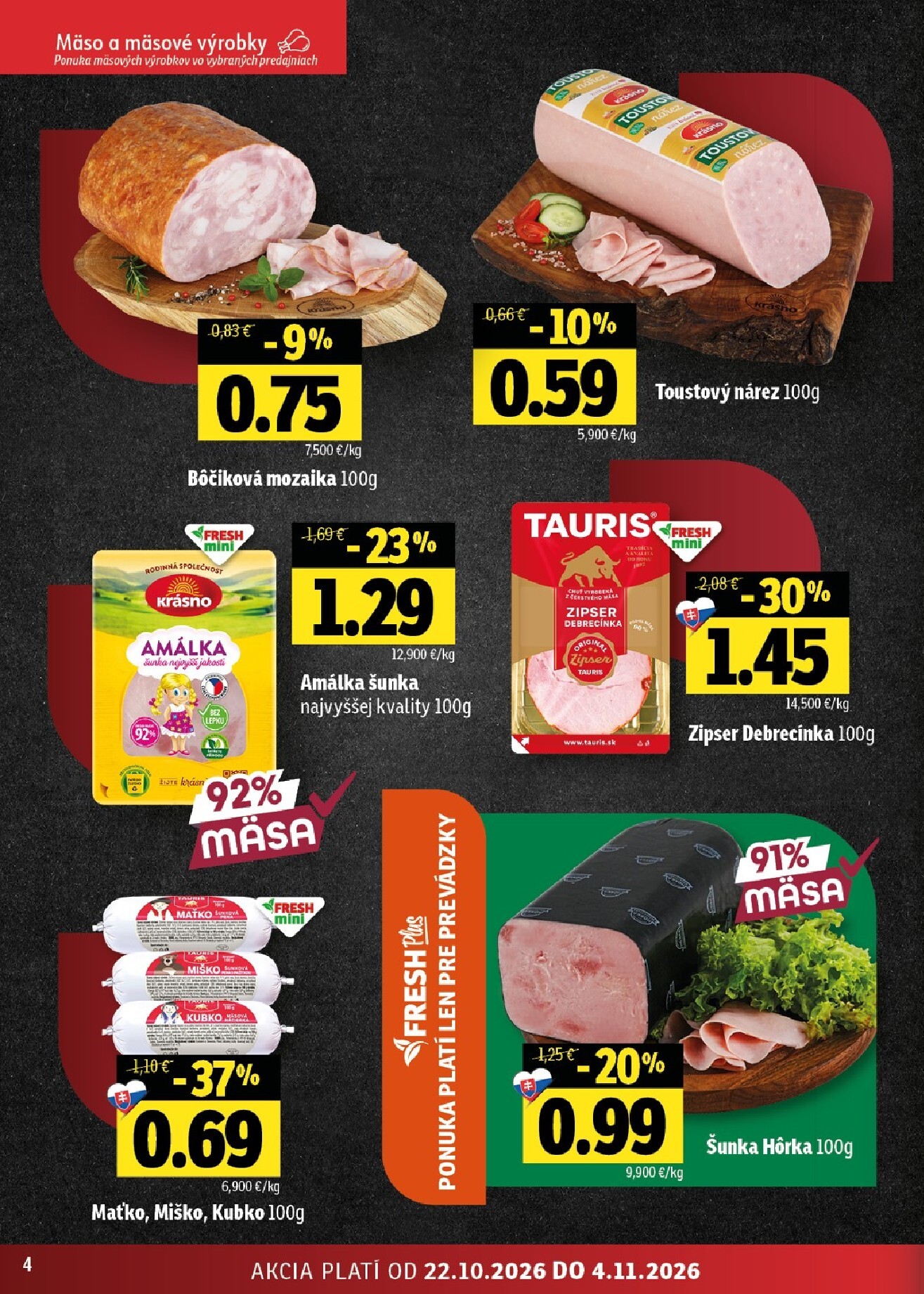 fresh - Nový Fresh Východné Slovensko leták od štvrtka, 22.10.2026 do stredy, 04.11.2026 - page: 4