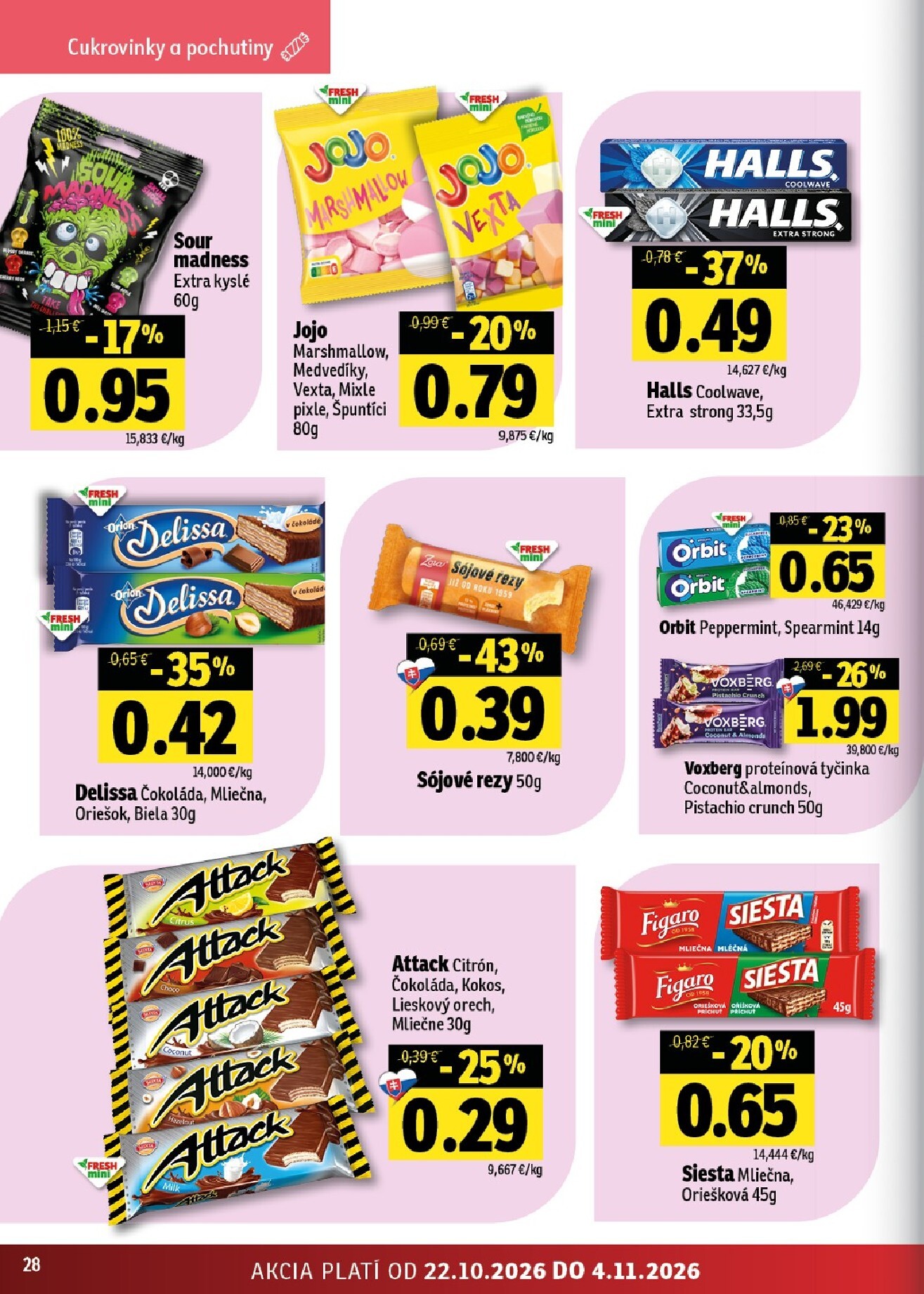 fresh - Nový Fresh Východné Slovensko leták od štvrtka, 22.10.2026 do stredy, 04.11.2026 - page: 28