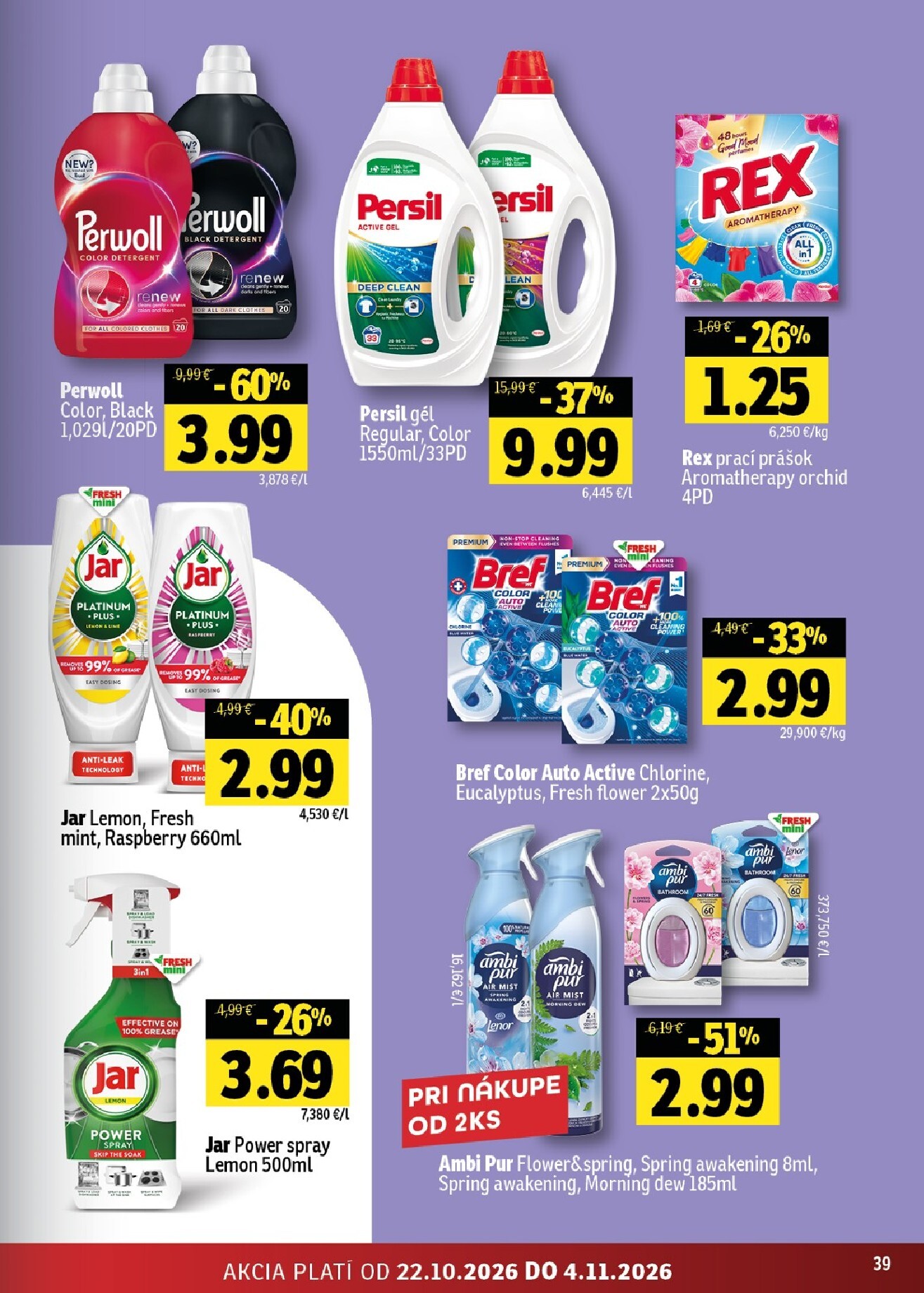 fresh - Nový Fresh - Stredné a západné Slovensko leták od štvrtka, 22.10.2026 do stredy, 04.11.2026 - page: 39
