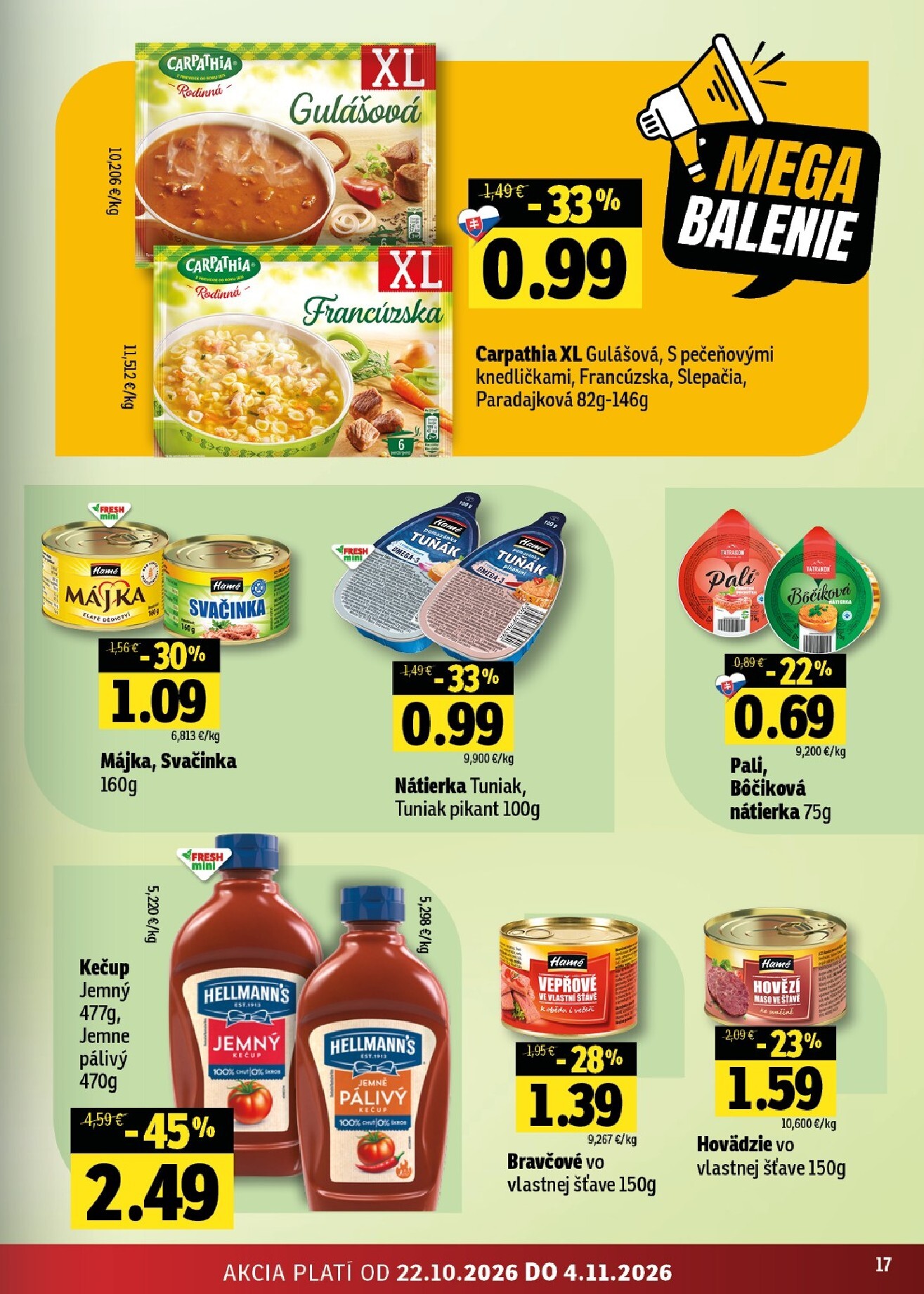 fresh - Nový Fresh - Stredné a západné Slovensko leták od štvrtka, 22.10.2026 do stredy, 04.11.2026 - page: 17