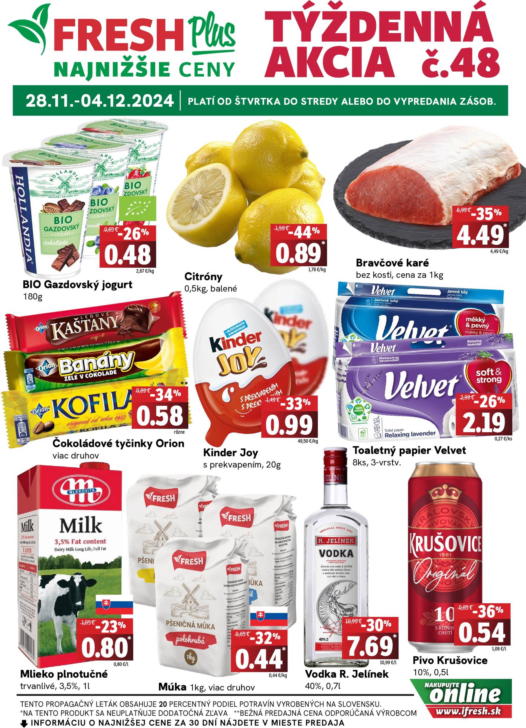 fresh - Fresh Plus leták platný od 28.11. - 04.12.