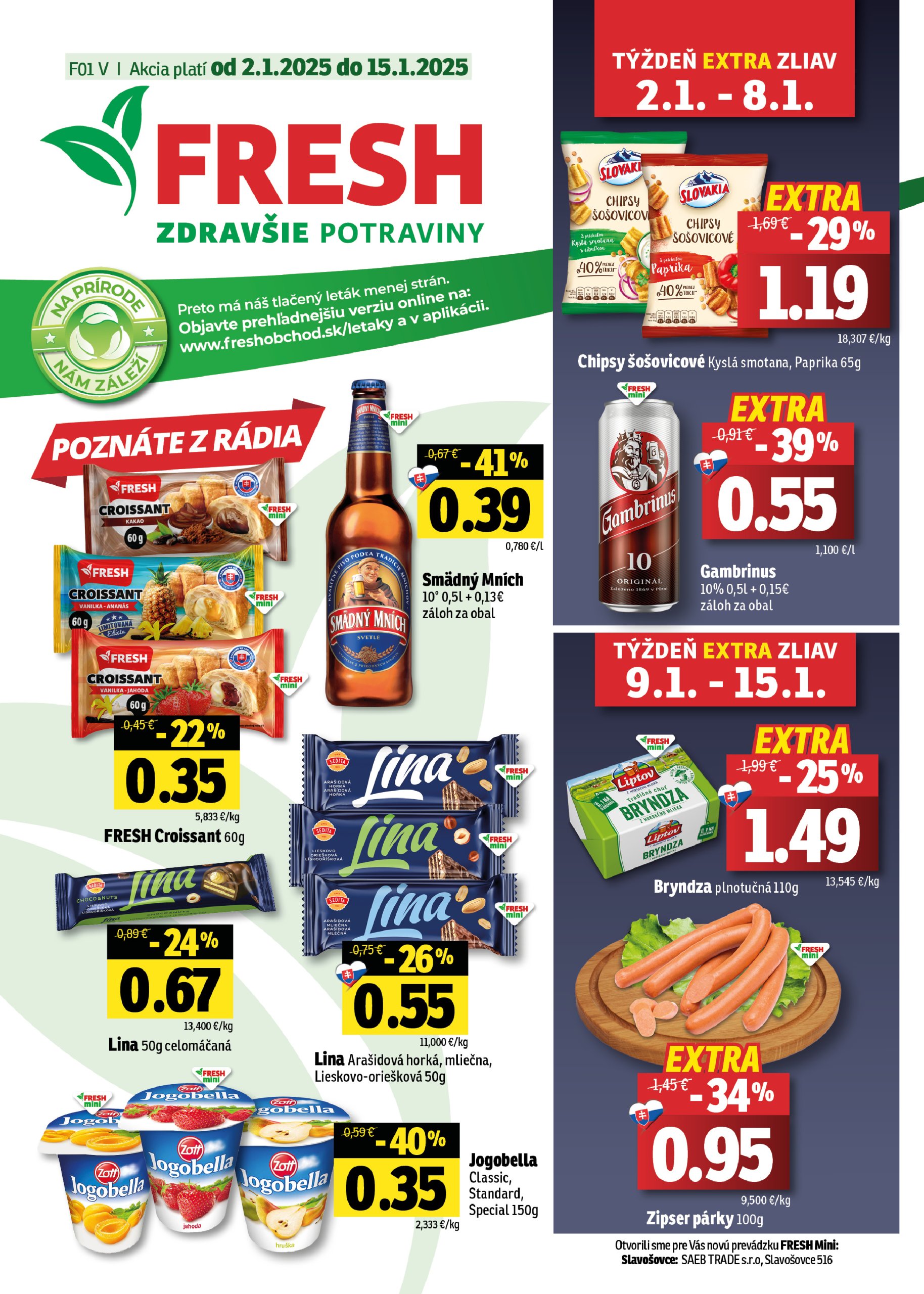 fresh - Fresh - Východné Slovensko leták platný od 02.01. - 15.01.