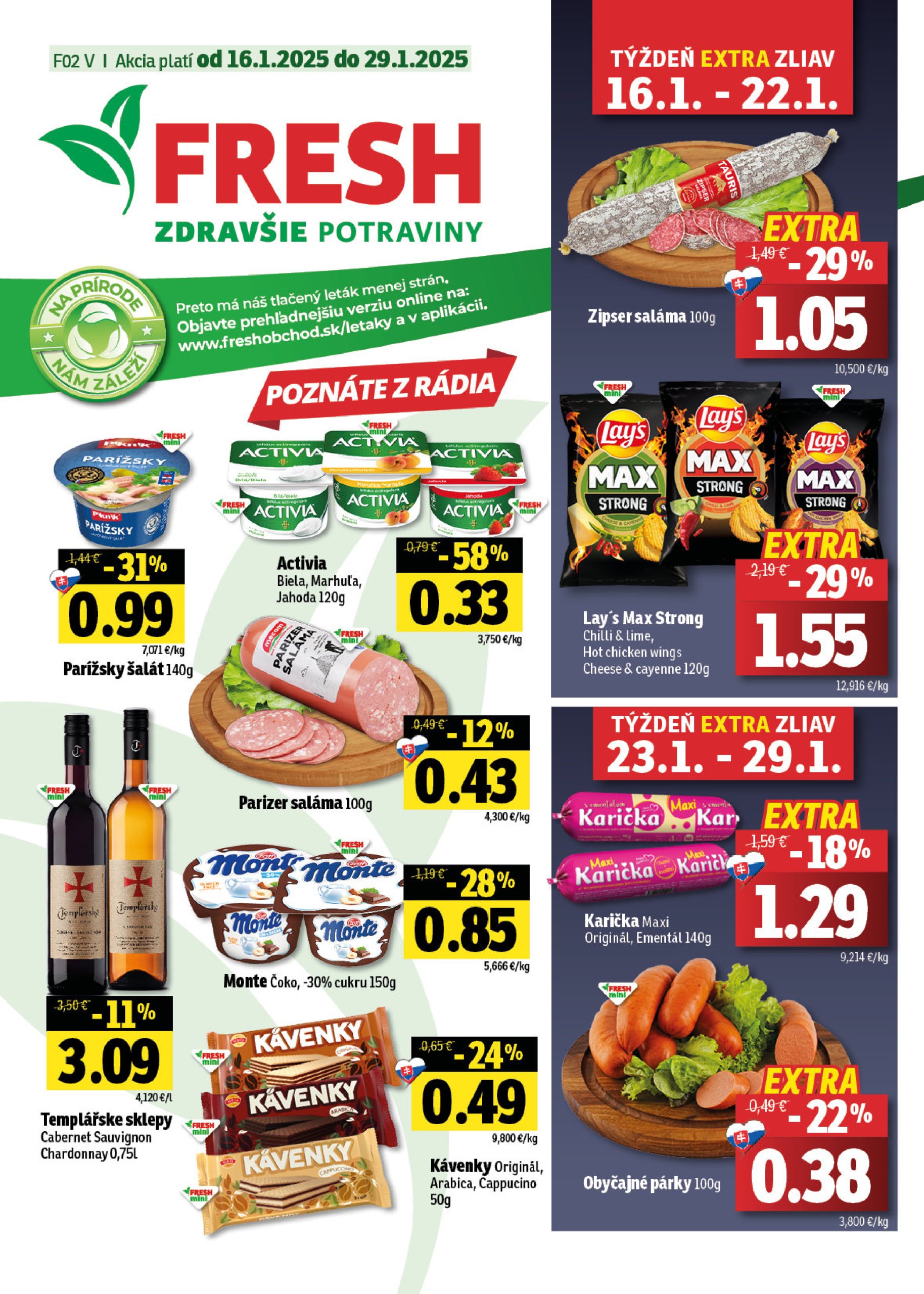 fresh - Fresh - Východné Slovensko leták platný od 16.01. - 29.01.