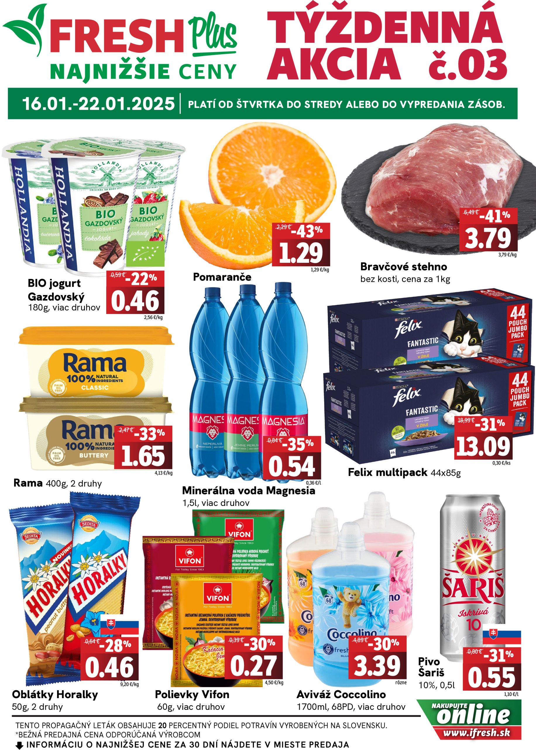 fresh - Fresh Plus leták platný od 16.01. - 22.01. - page: 1