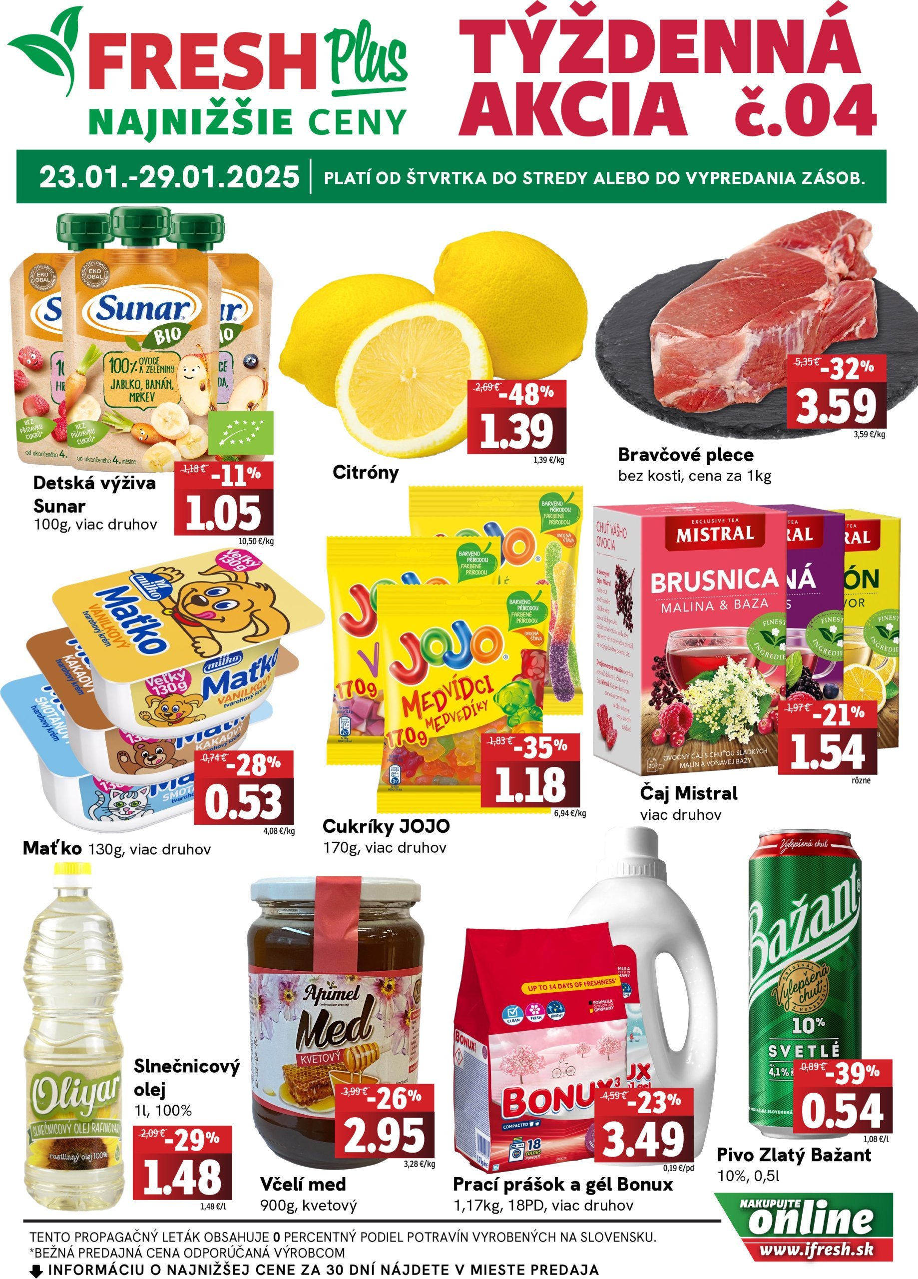 fresh - Fresh Plus leták platný od 23.01. - 29.01.