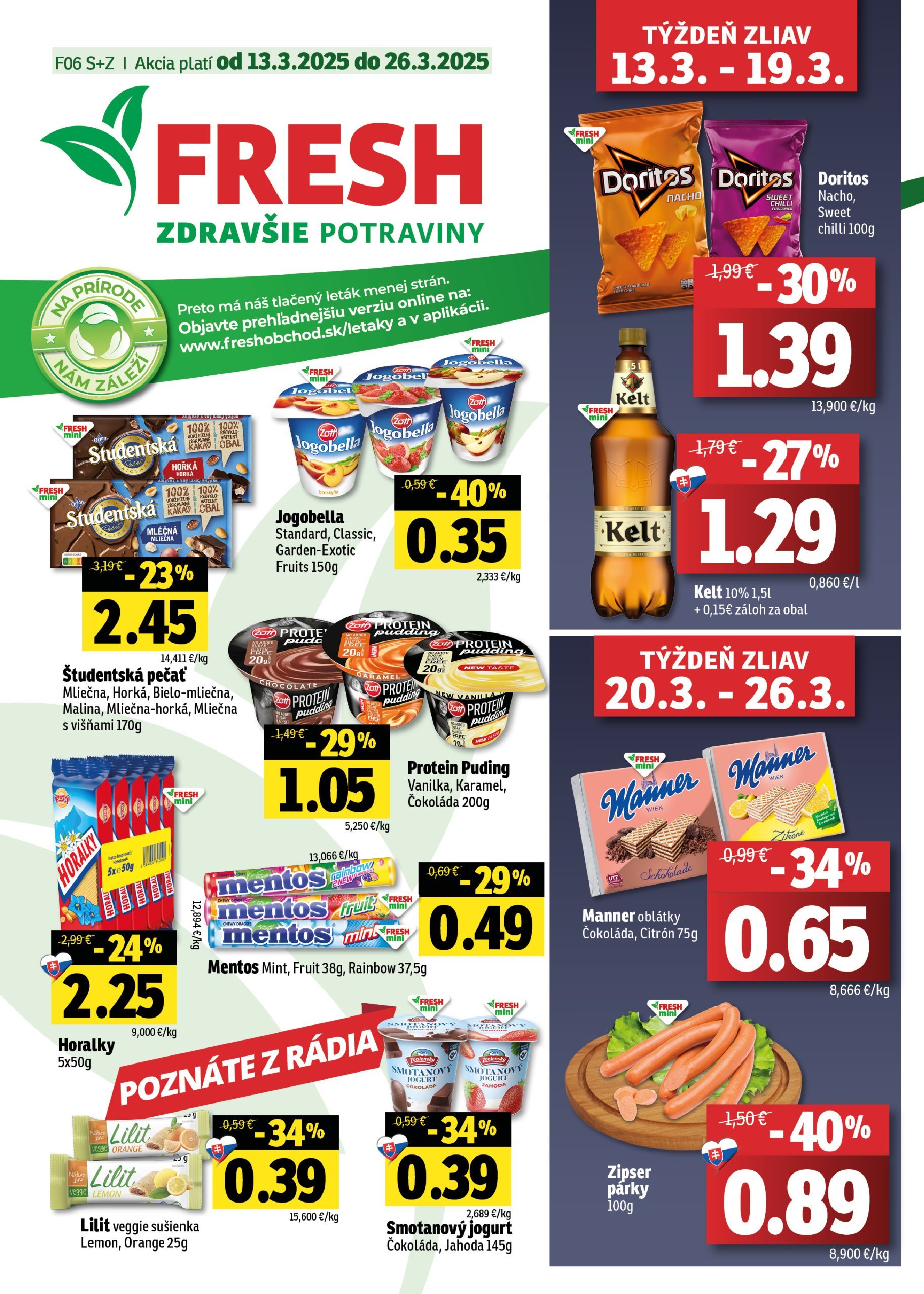 fresh - Fresh - Stredné a západné Slovensko leták platný od 13.03. - 26.03.