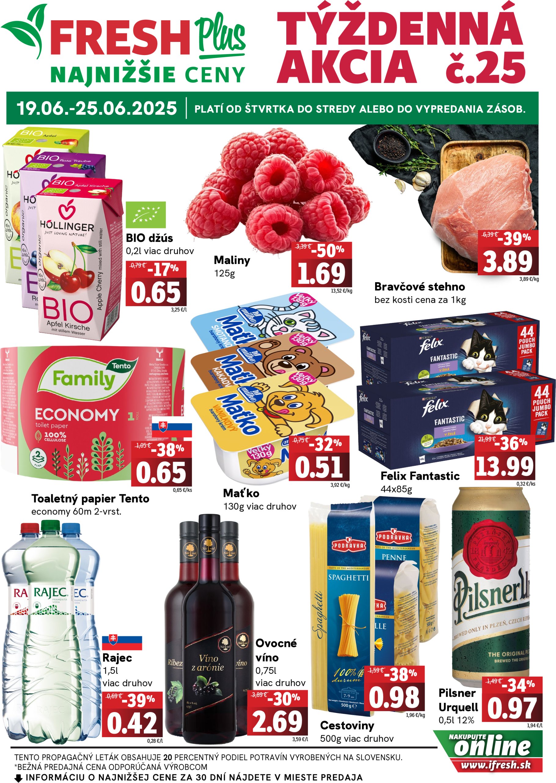 fresh - Leták Fresh Plus platný od 19.06. do 25.06.