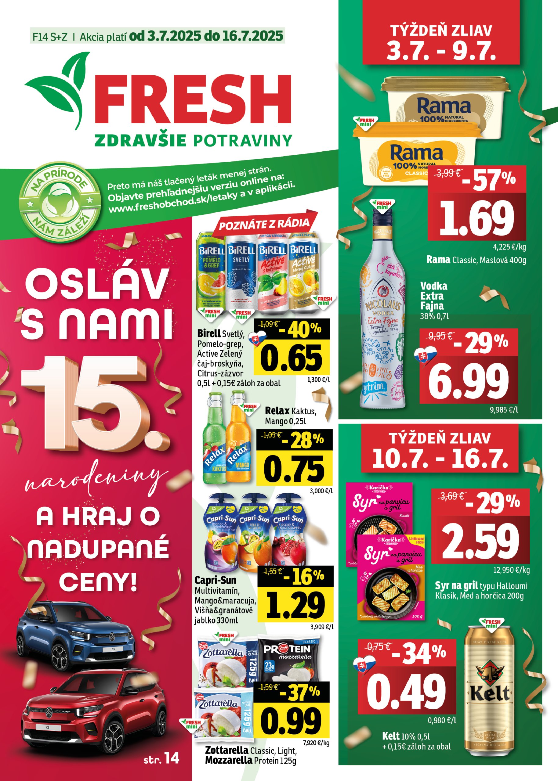 fresh - Leták Fresh - Stredné a západné Slovensko platný od 03.07. do 16.07.
