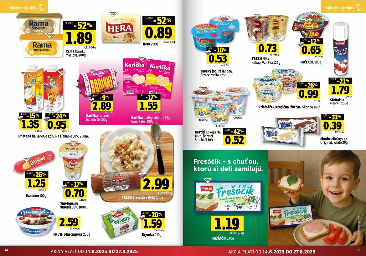fresh - Leták Fresh - Východné Slovensko platný od 14.08. do 27.08. - page: 8