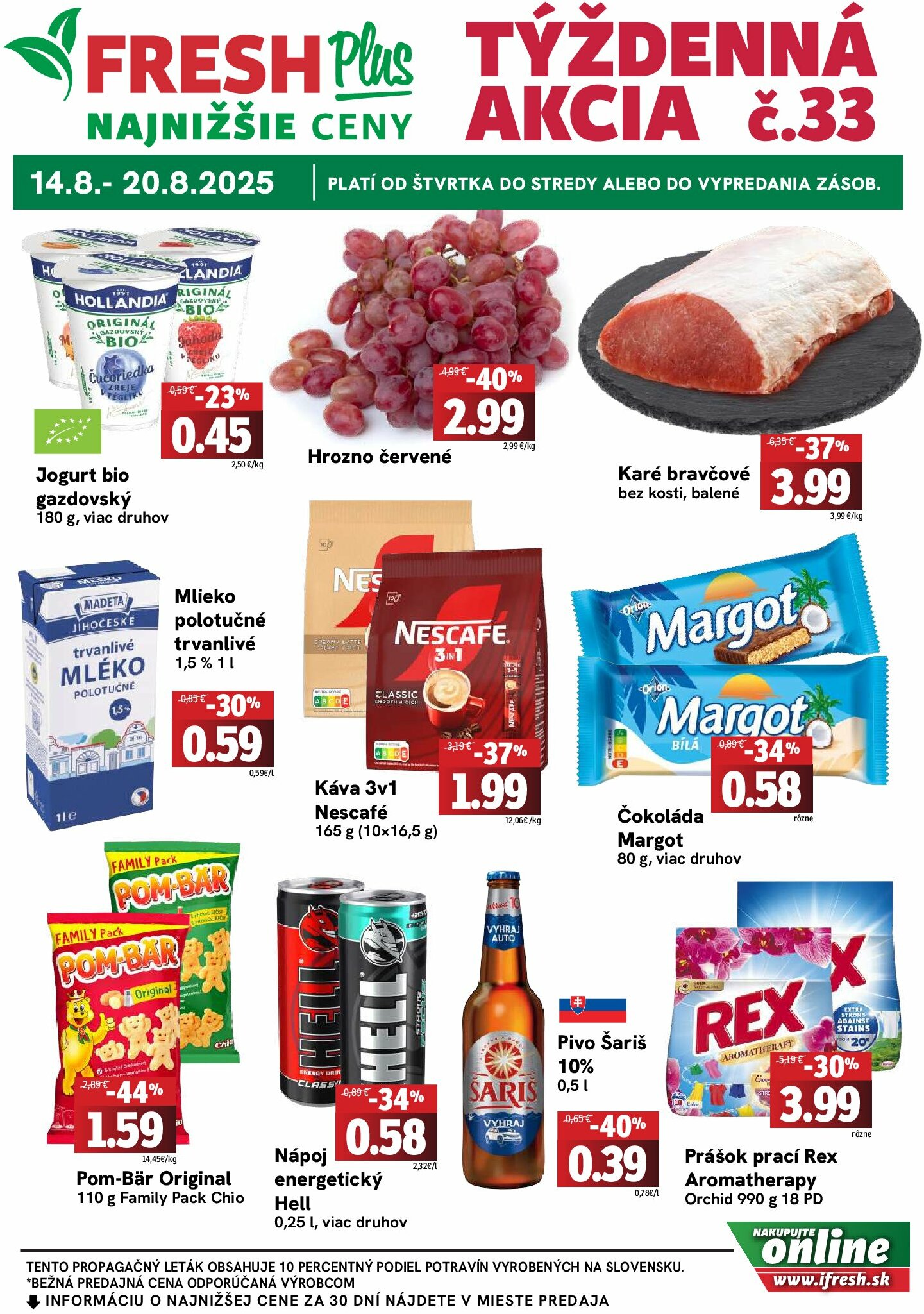 fresh - Leták Fresh Plus platný od 14.08. do 20.08.