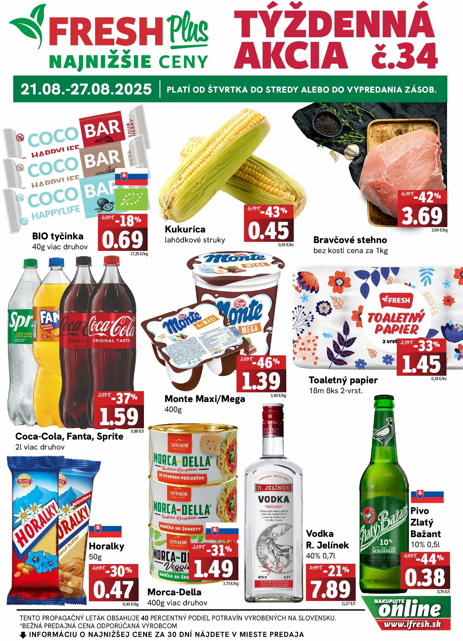 fresh - Leták Fresh Plus platný od 21.08. do 27.08.