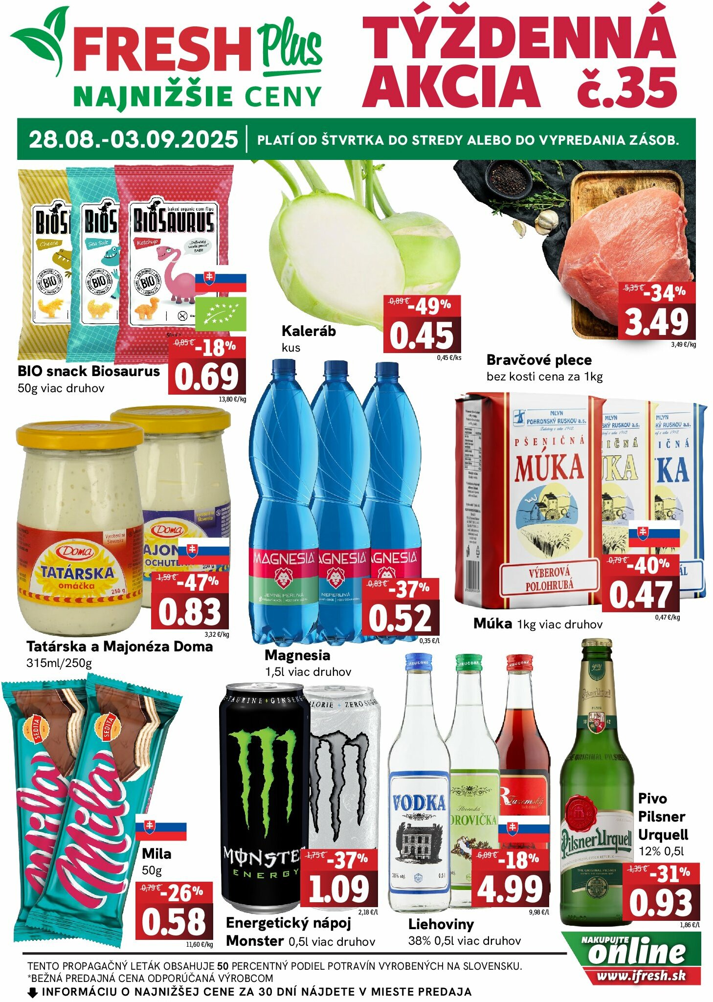 fresh - Leták Fresh Plus platný od 28.08. do 03.09.
