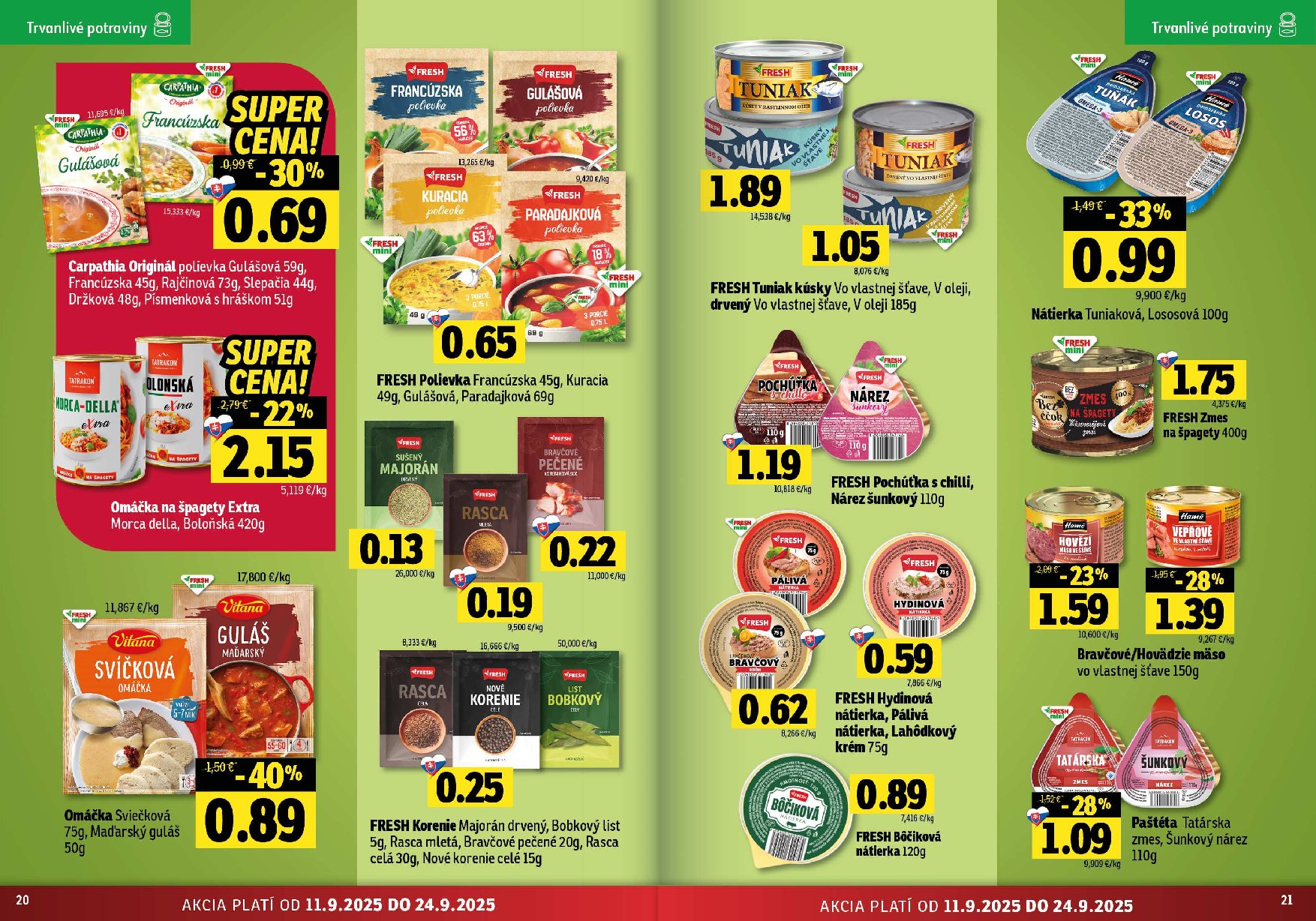 fresh - Leták Fresh - Východné Slovensko platný od 11.09. do 24.09. - page: 11
