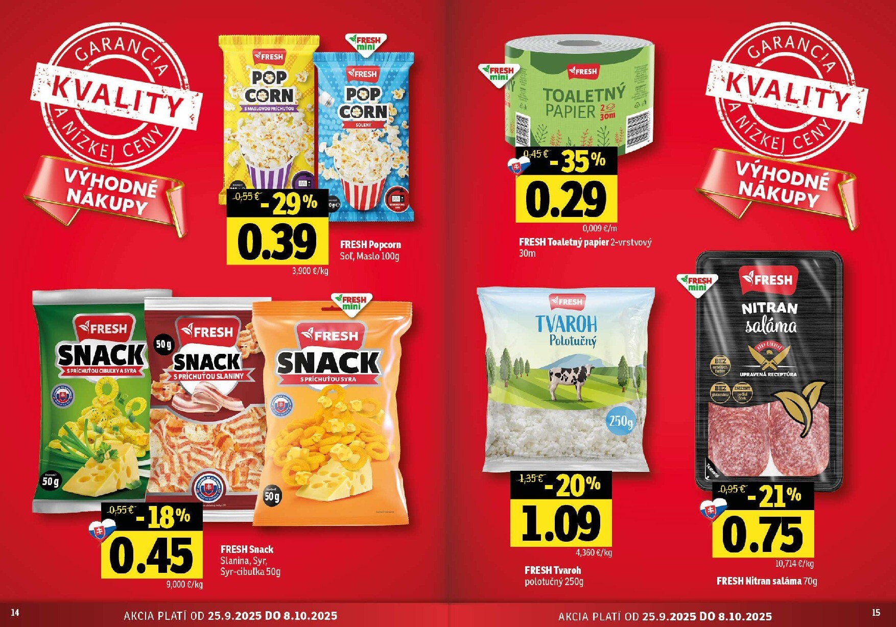 fresh - Leták Fresh - Stredné a západné Slovensko platný od 25.09. do 08.10. - page: 8